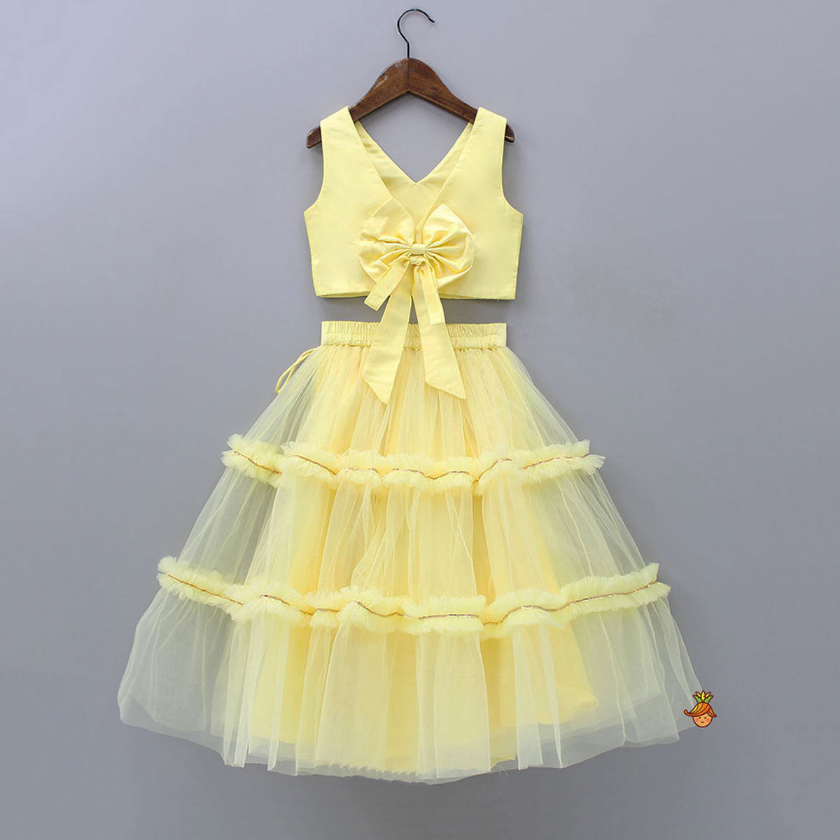 Pre Order: Floral Sequin And Bead Work Top With Lehenga