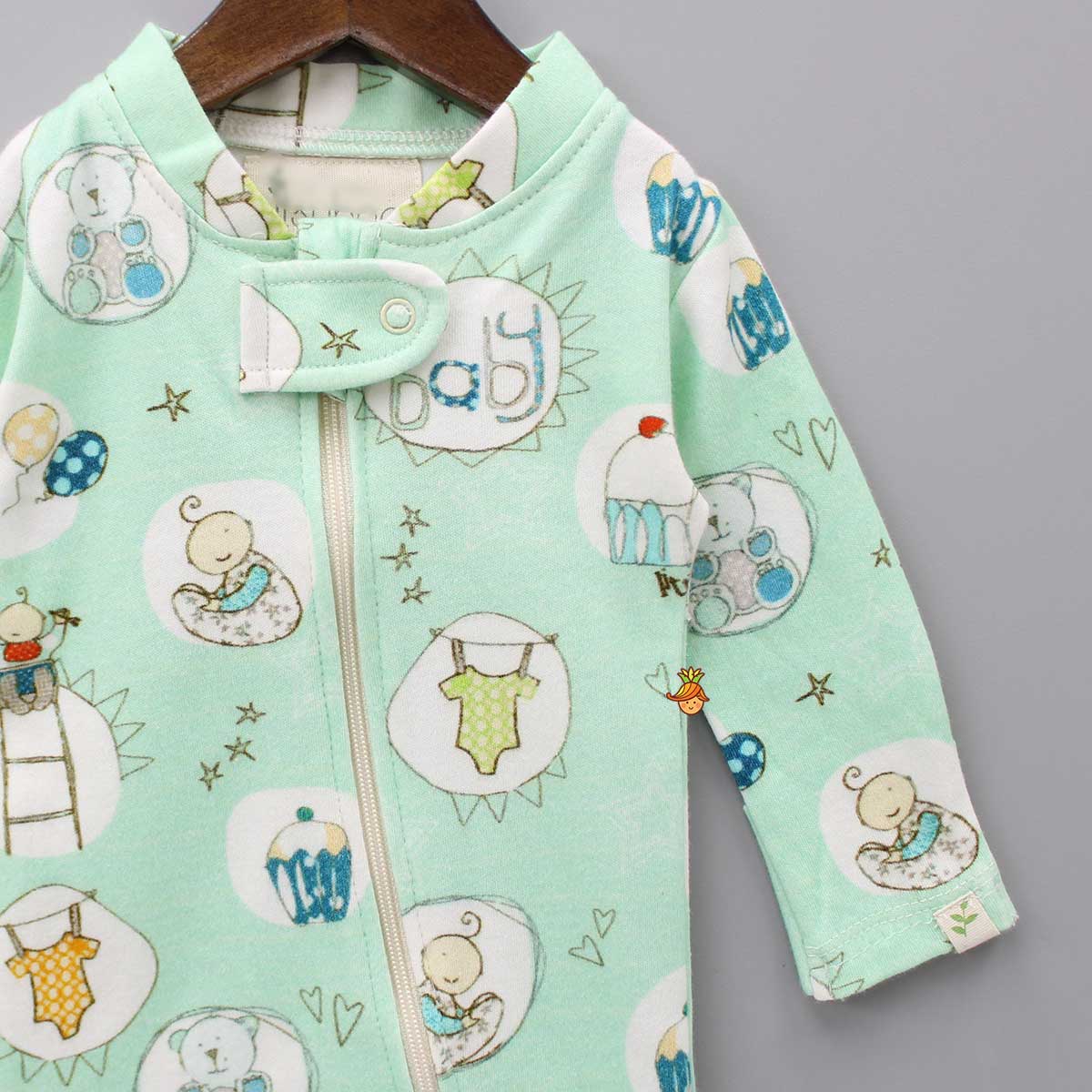 Organic Baby Love Theme Print Bodysuit