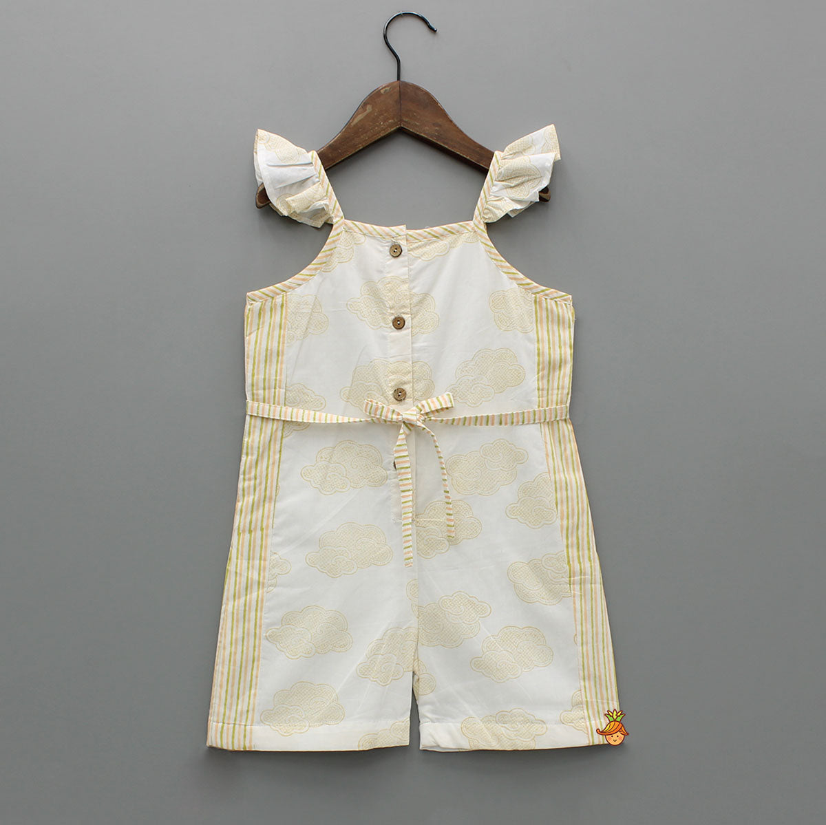 Pre Order: Organic Cloud And Strip Printed Jumpsuit