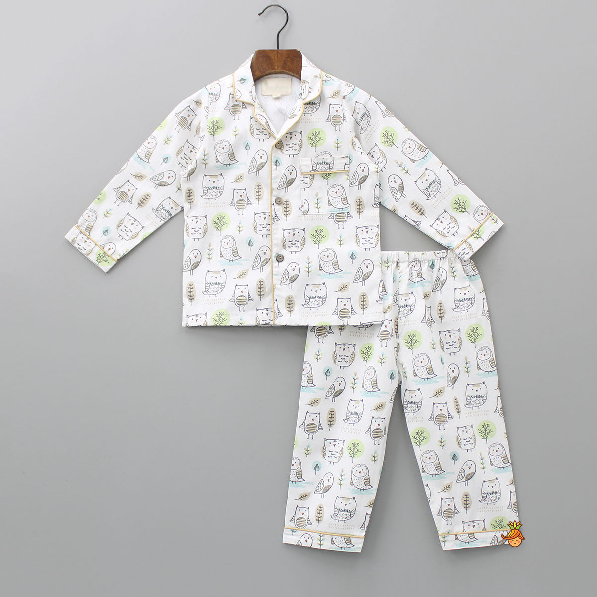 Pre Order: Cute Owl Printed Sleepwear