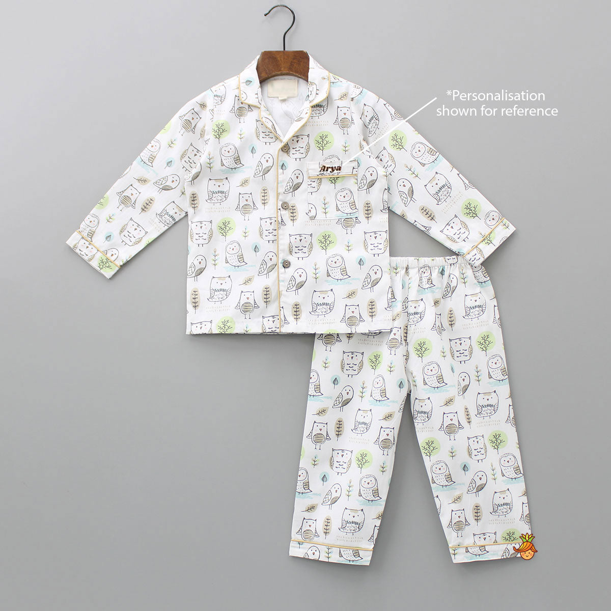 Pre Order: Cute Owl Printed Sleepwear