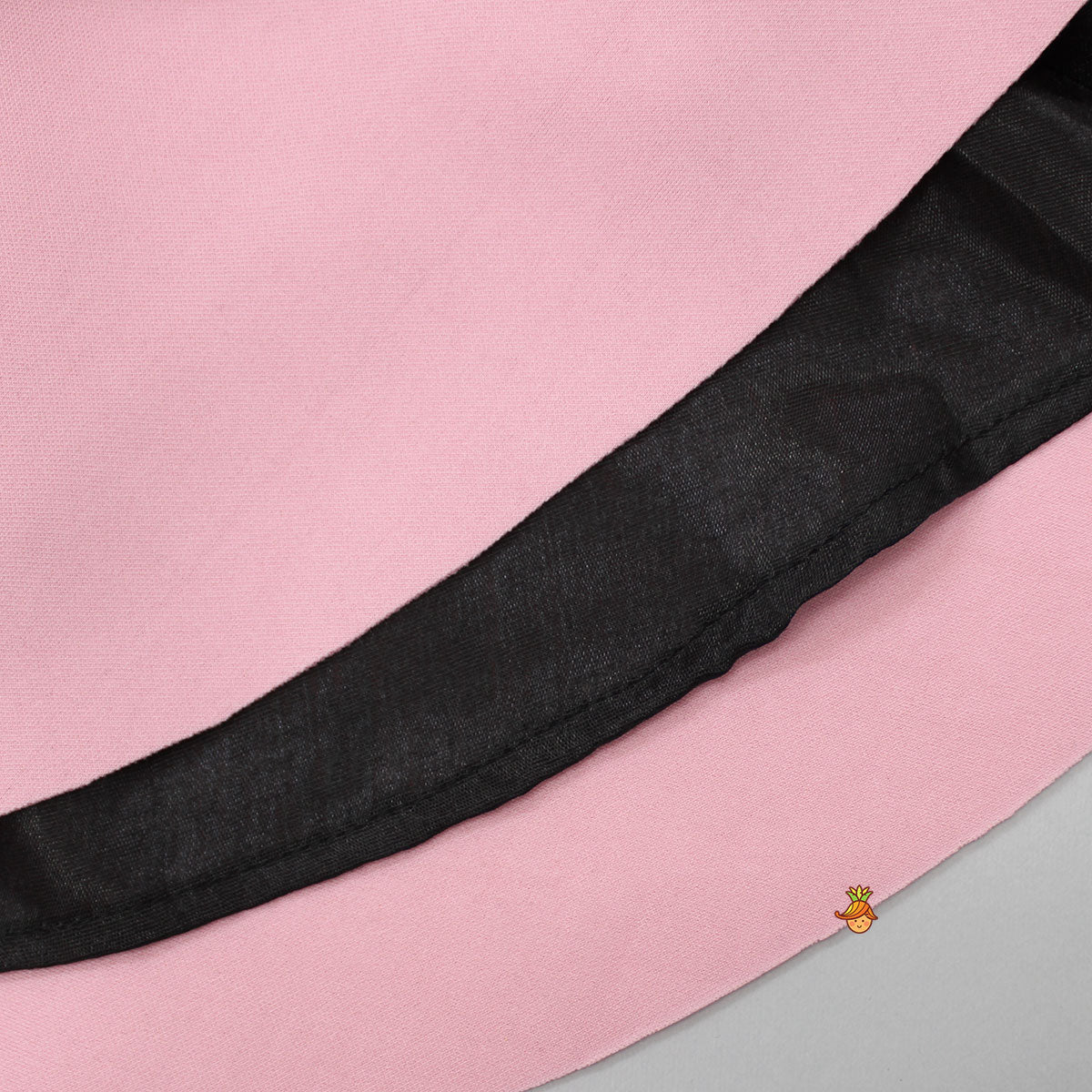 Pre Order: Flower Embellished Black Dress With Sling Bag