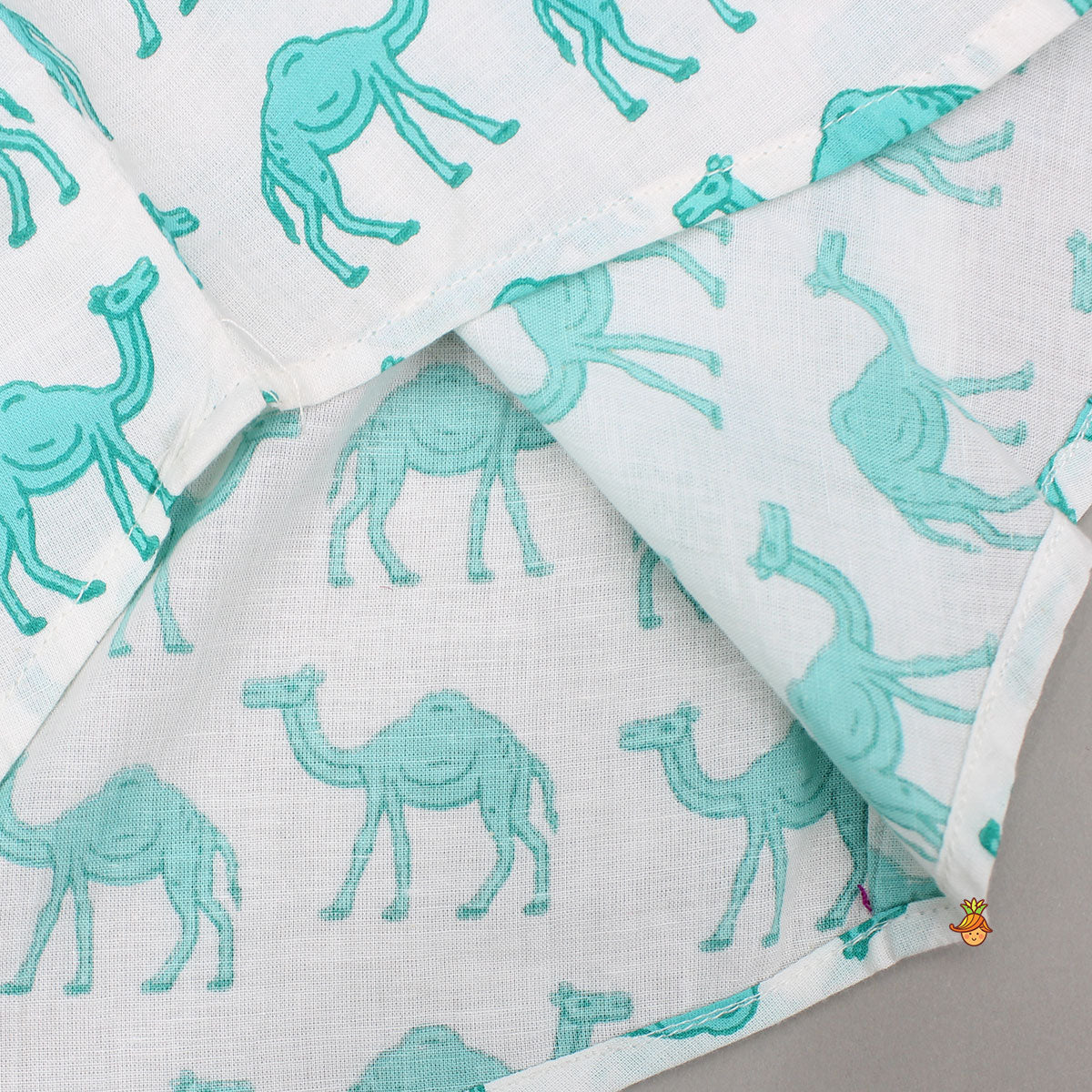Pre Order: Blue Camel Printed Shirt