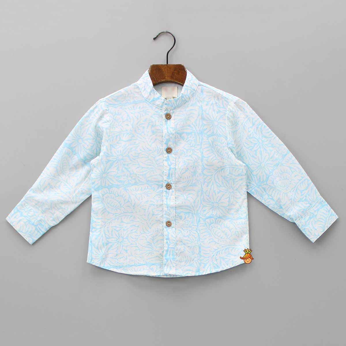 Pre Order: Tropical Hand Block Leaves Printed Shirt