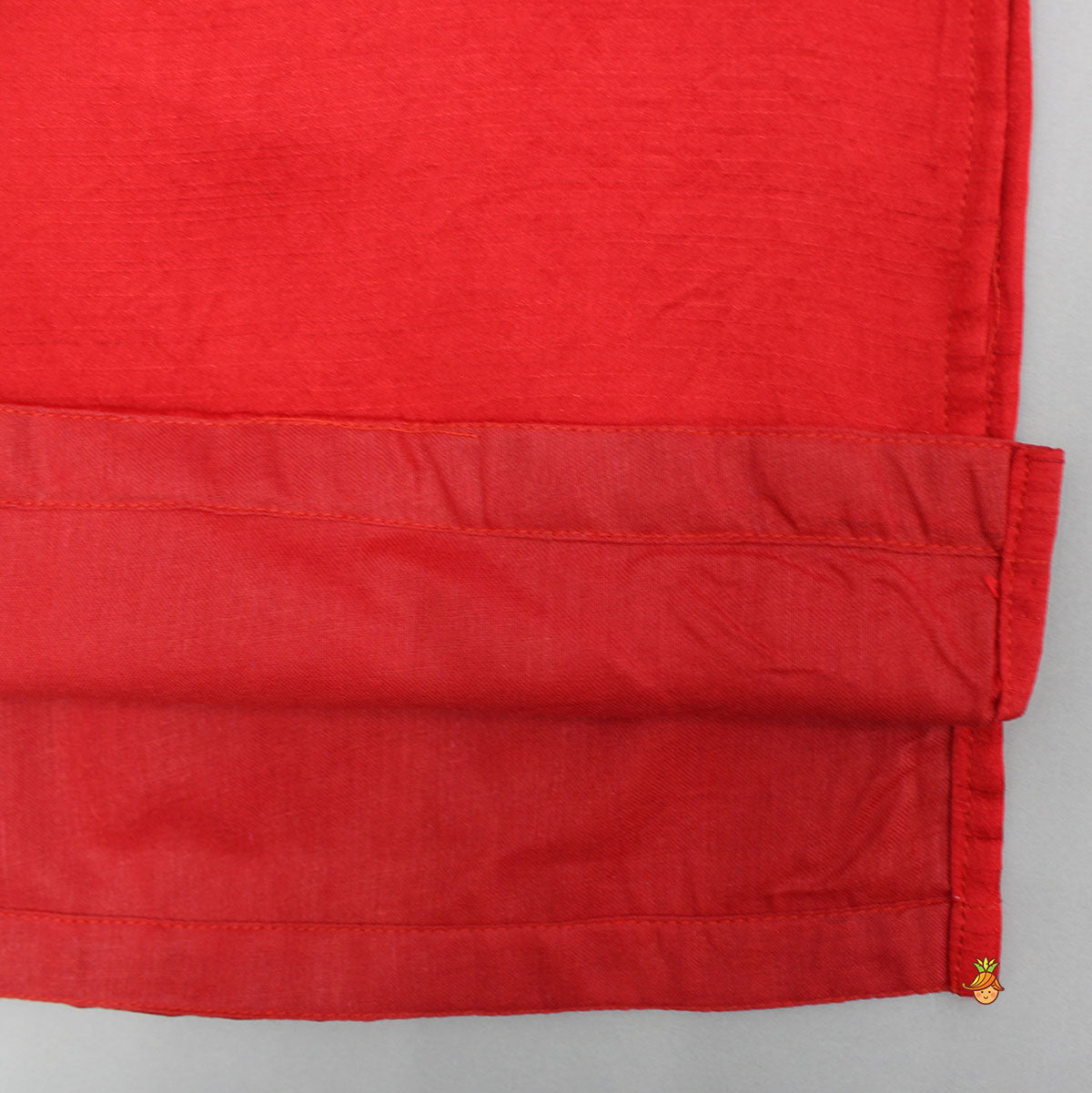 Pre Order: Red Kurta With Off White Floral And Sequins Embroidered Jacket And Pyjama