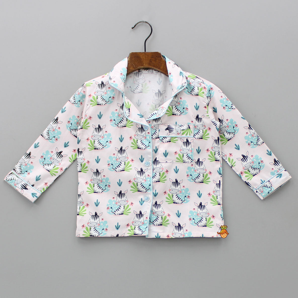 Pre Order: Cute Baby Zebra Printed Sleepwear Set