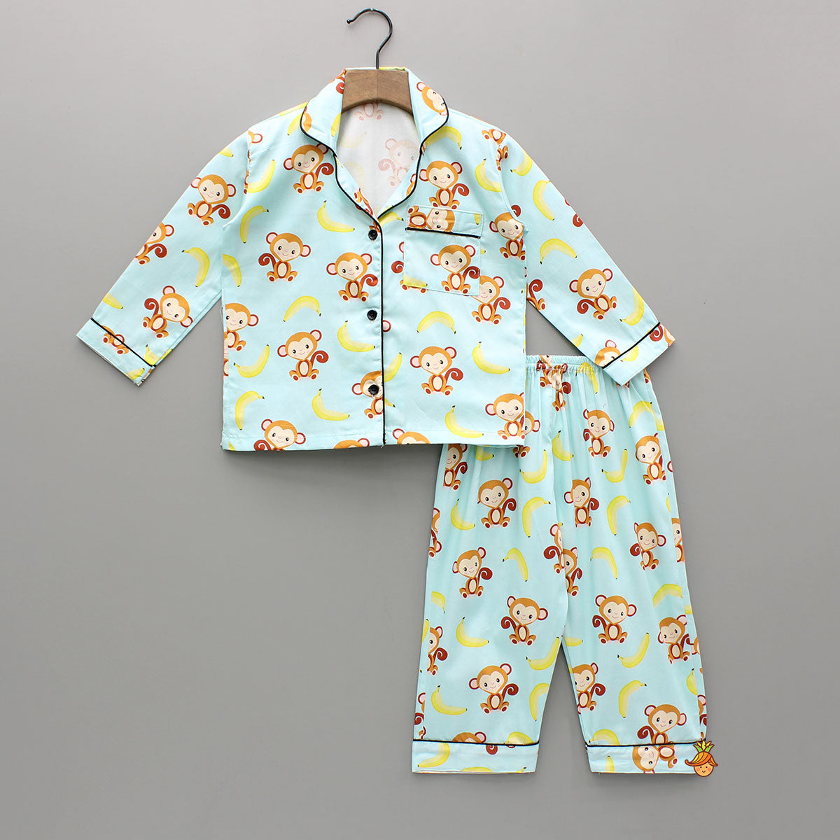 Pre Order: Monkey And Banana Printed Sleepwear Set