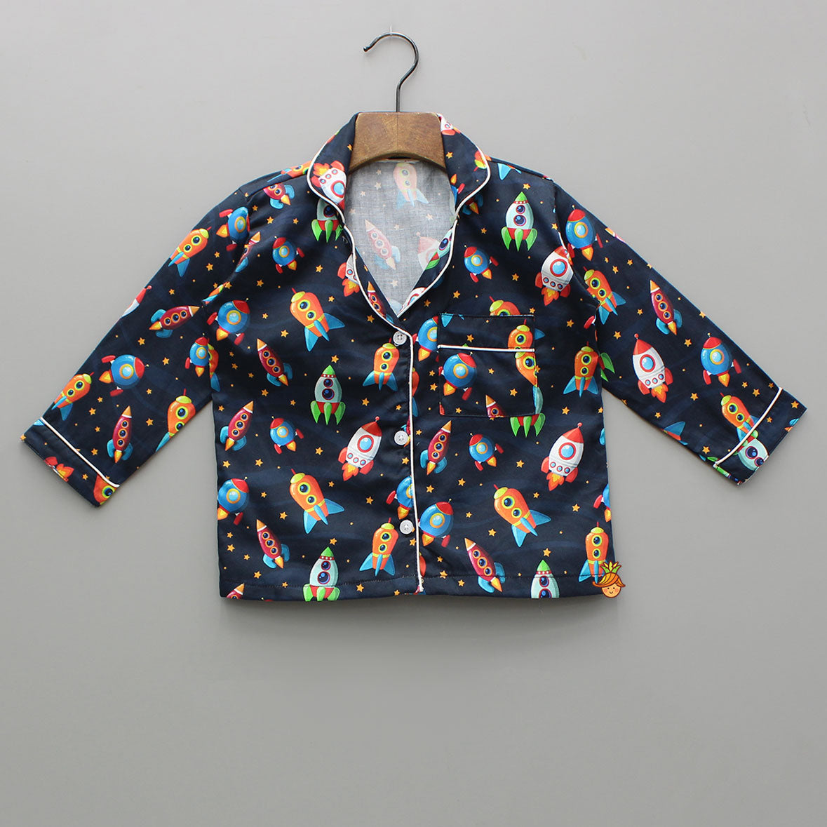 Pre Order: Rocket Ship Printed Sleepwear Set