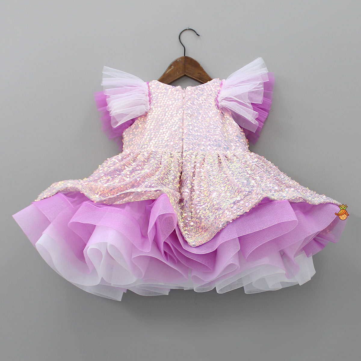 Pre Order: Purple Sequined Ruffle Dress