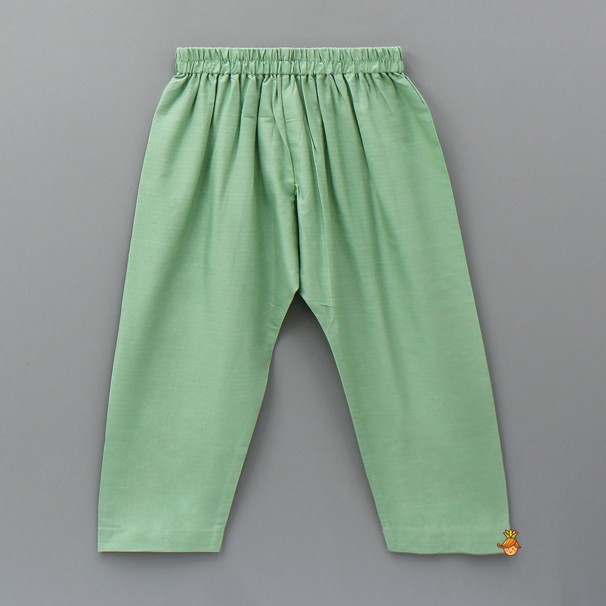 Pre Order: Green Kurta With Cotton Silk Embroidered Jacket And Pyjama