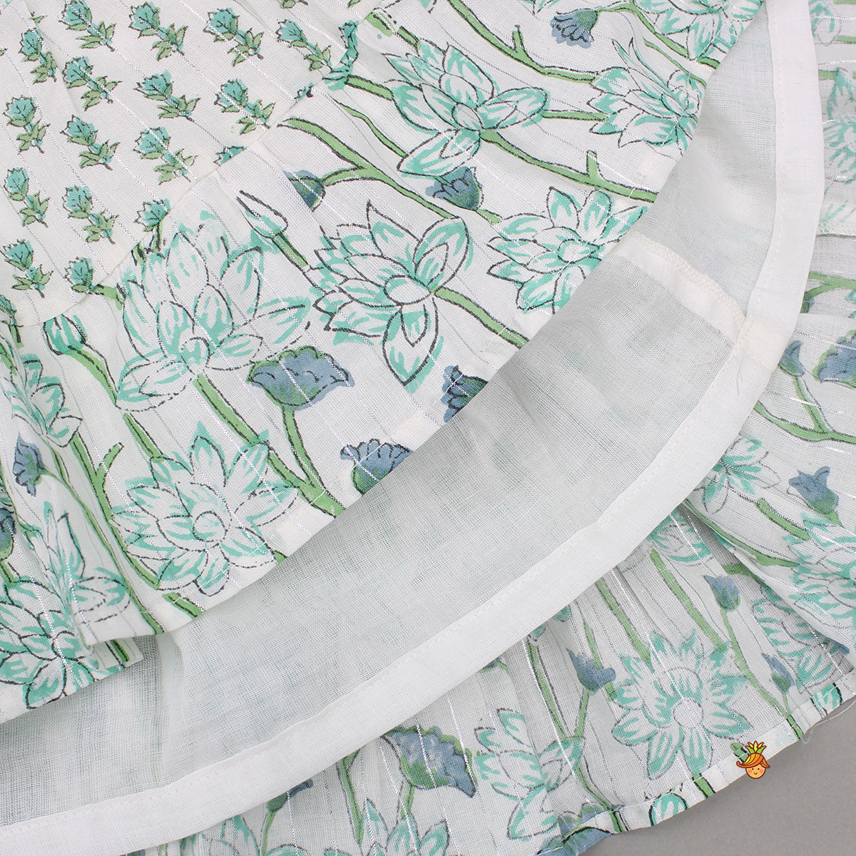 Pre Order: Beads Hand Embroidered Yoke Tie Up Straps Dress
