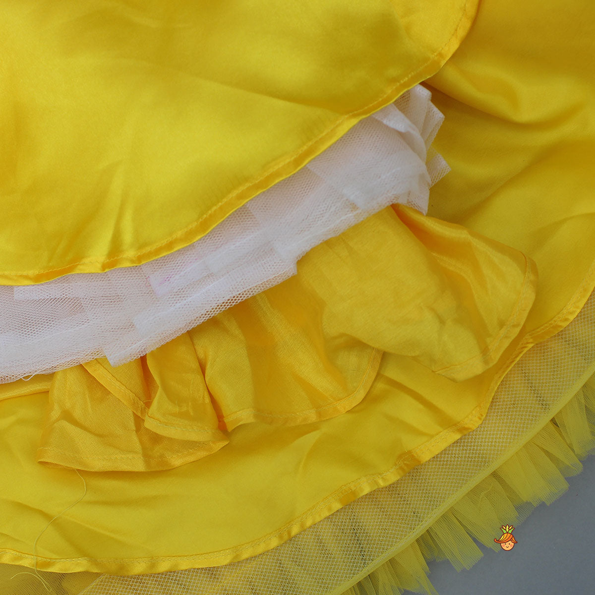 Pre Order: One Shoulder Ruffle Hem High Low Yellow Dress With Matching Head Band