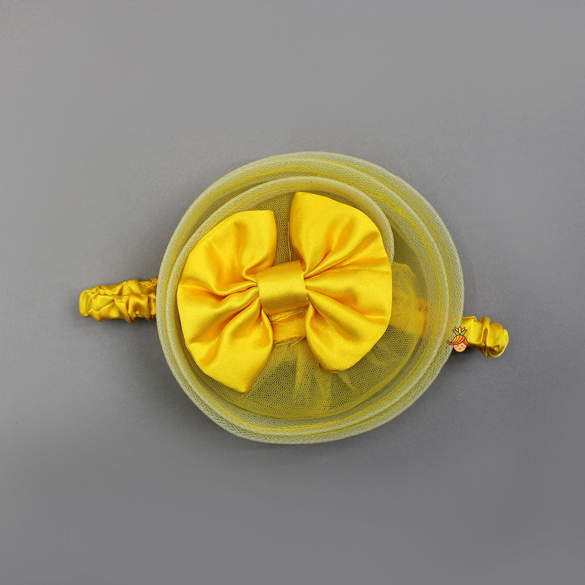 Pre Order: One Shoulder Ruffle Hem High Low Yellow Dress With Matching Head Band