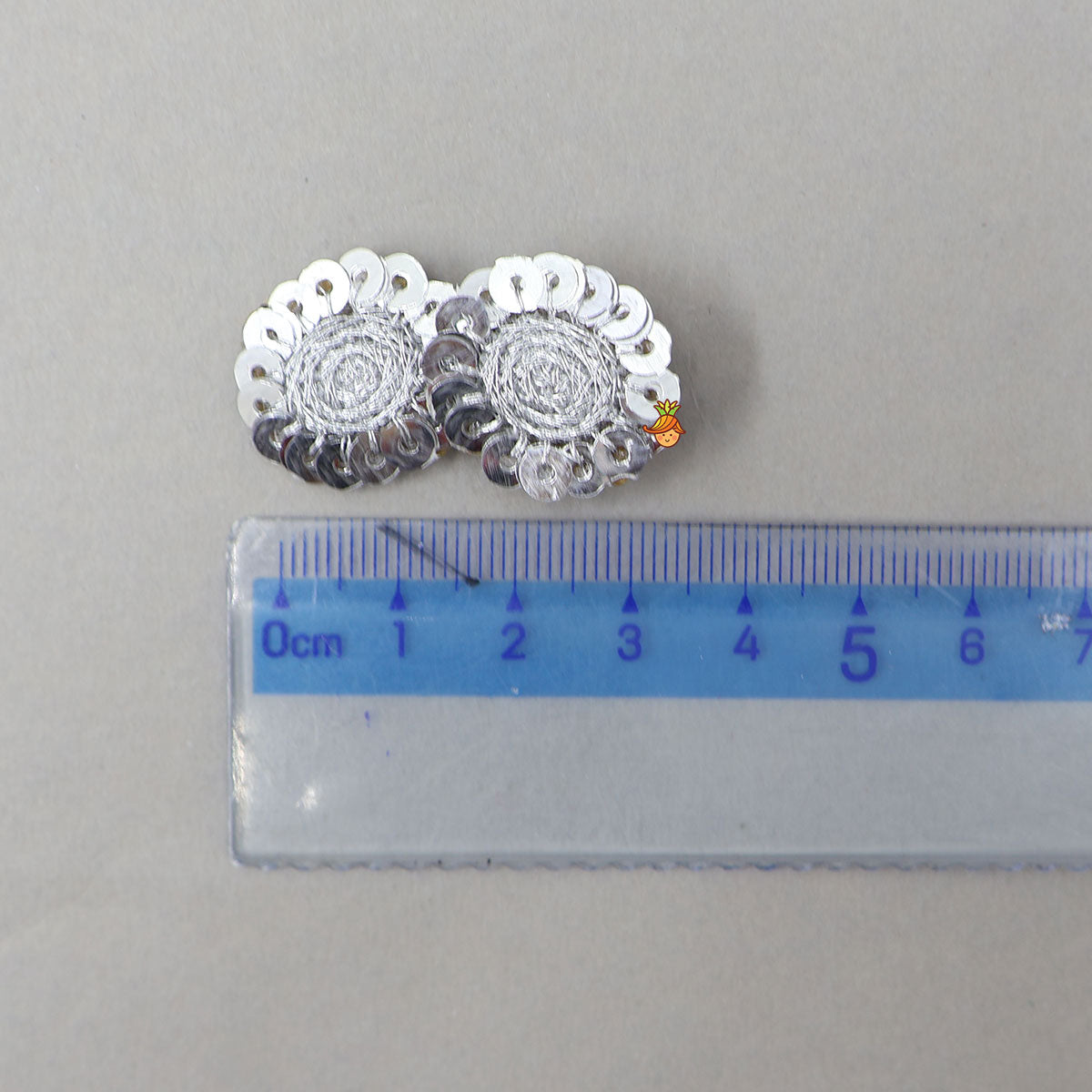 Floral Sequins Hair Clip - Set Of 3