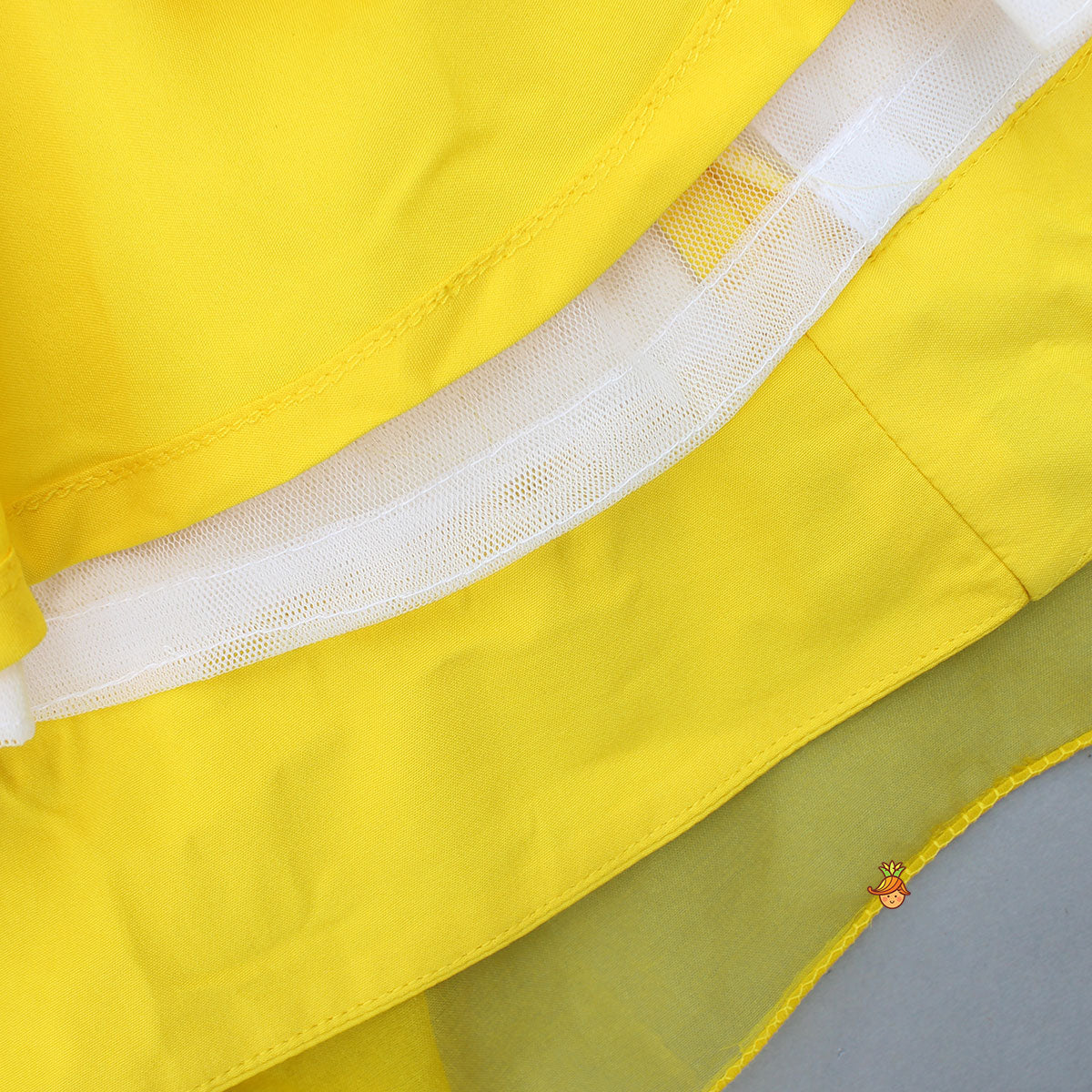 Pre Order: Spaghetti Straps Sleeveless Organza Yellow Dress