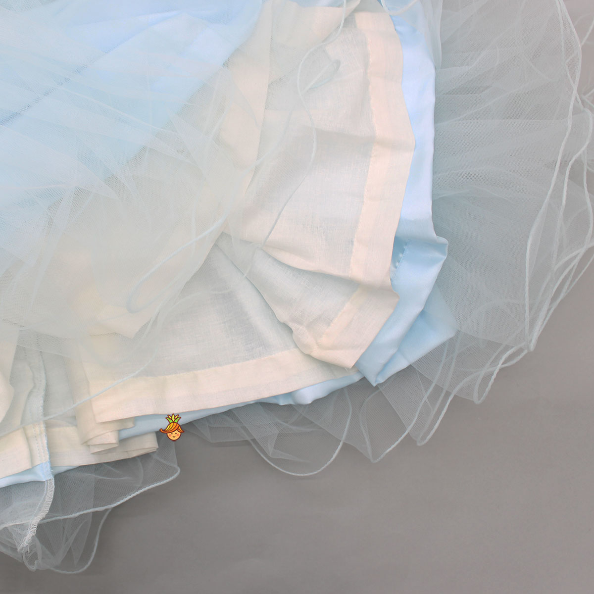 Pre Order: Cut Dana Embellished Blue Ruffled Sleeves Dress