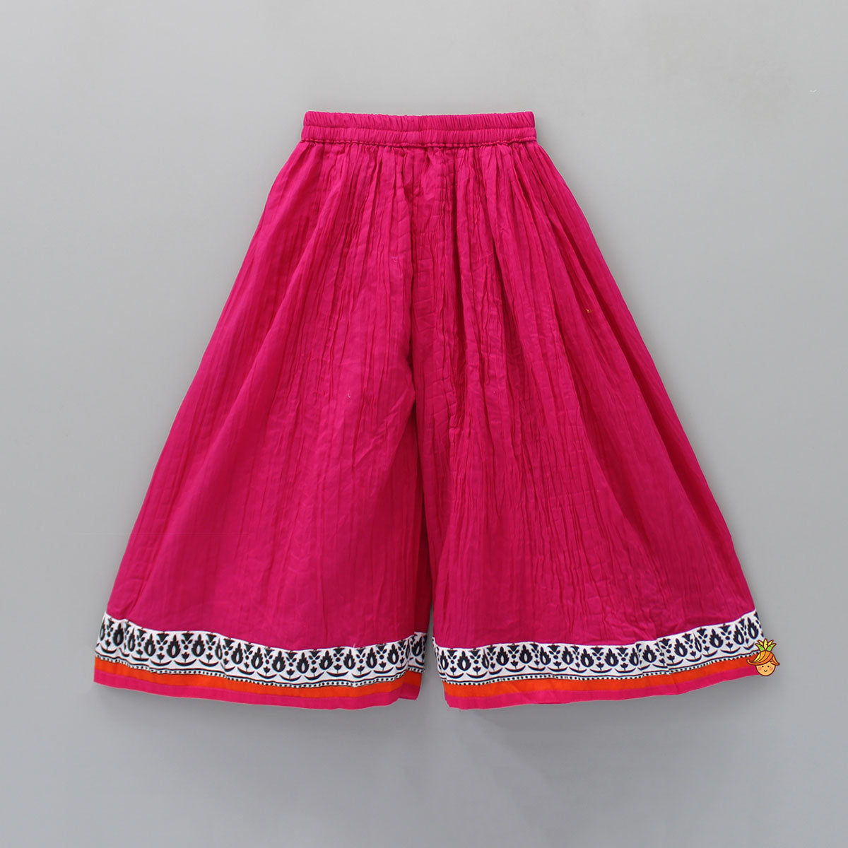 Printed Halter Neck Top With Pink Palazzo