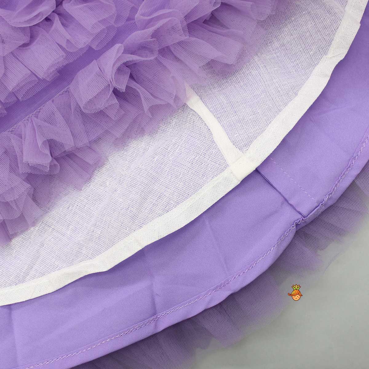 Ruffled Dress With Attached Bowy Belt