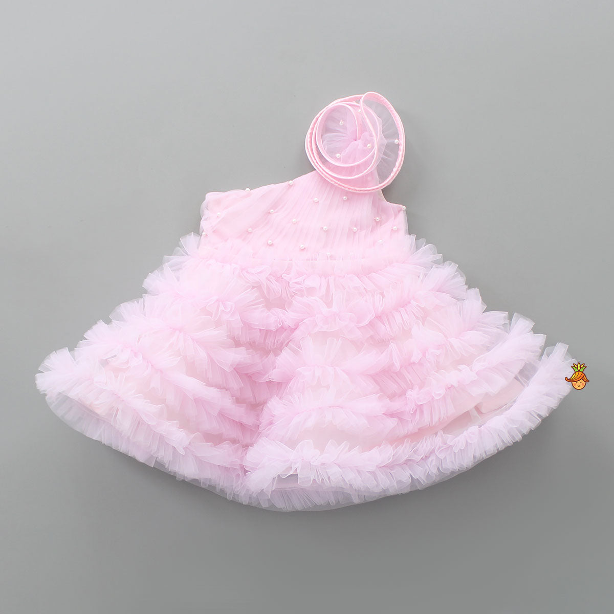 One-Shoulder Dress With Swirl Detail