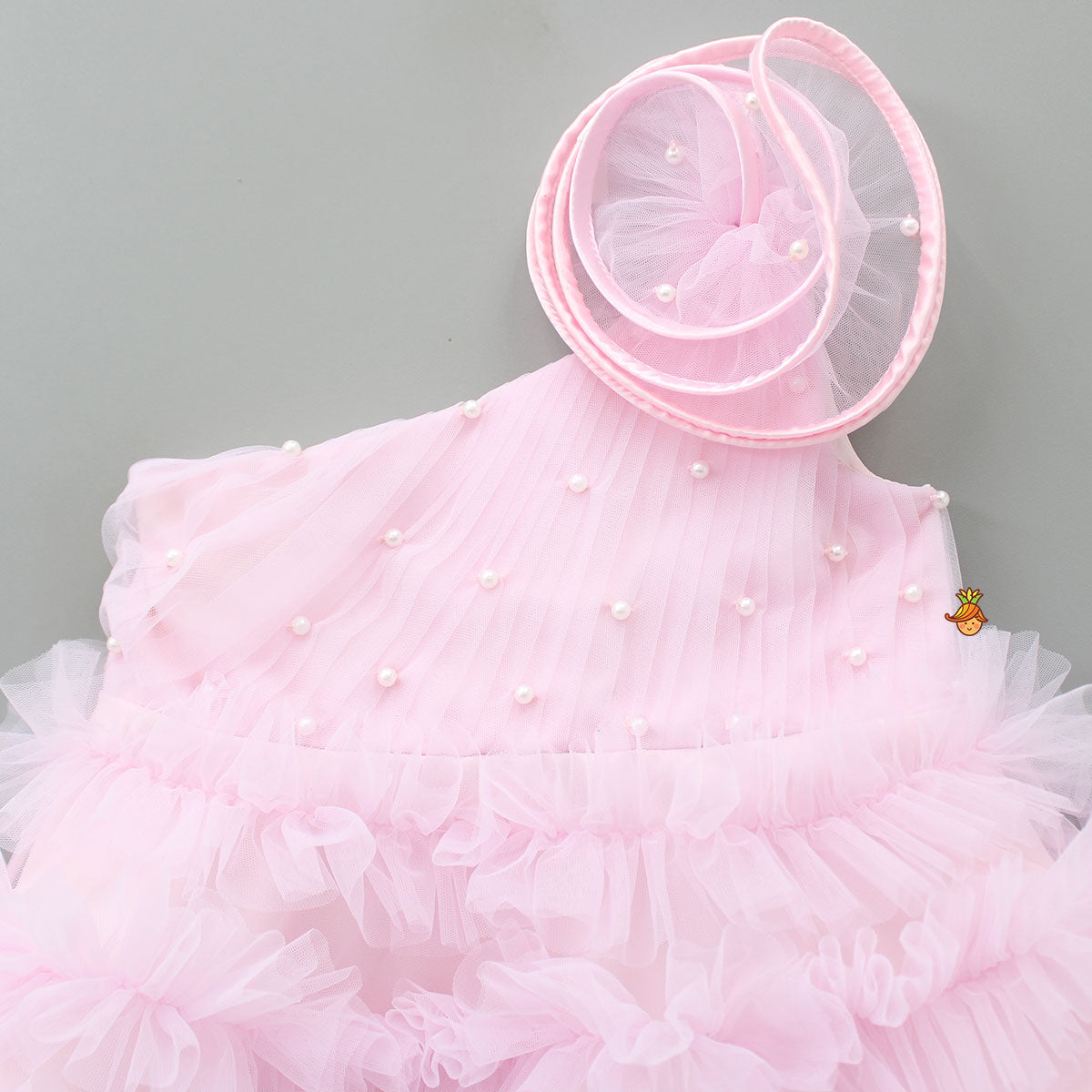 One-Shoulder Dress With Swirl Detail