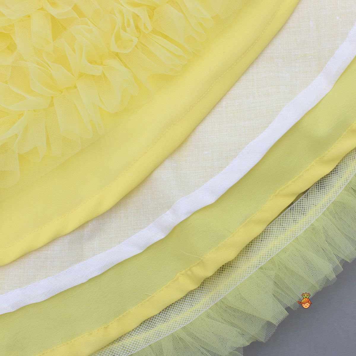 Swirl Enhanced One Shoulder Yellow Dress