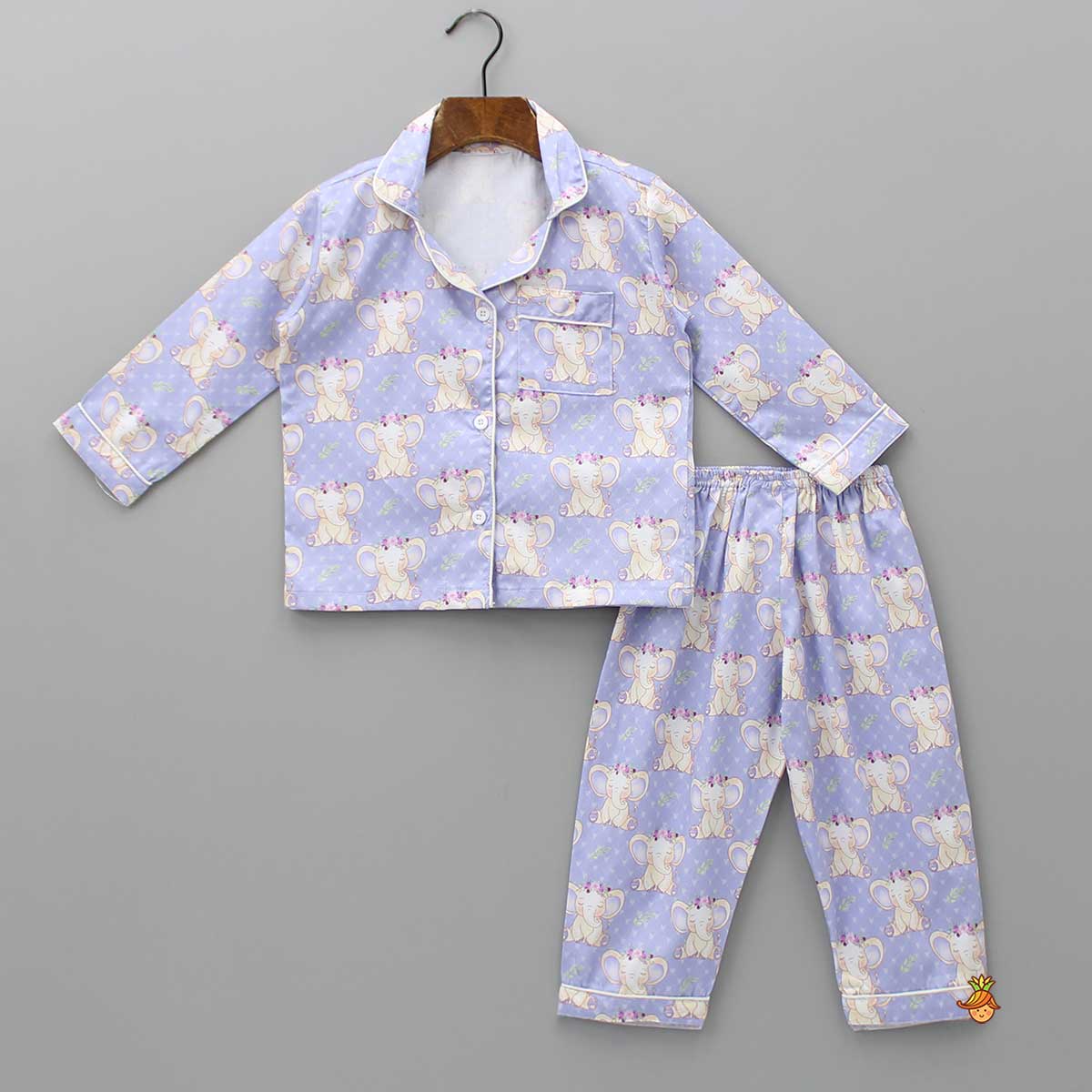 Pre Order: Cute Printed Lilac Sleepwear