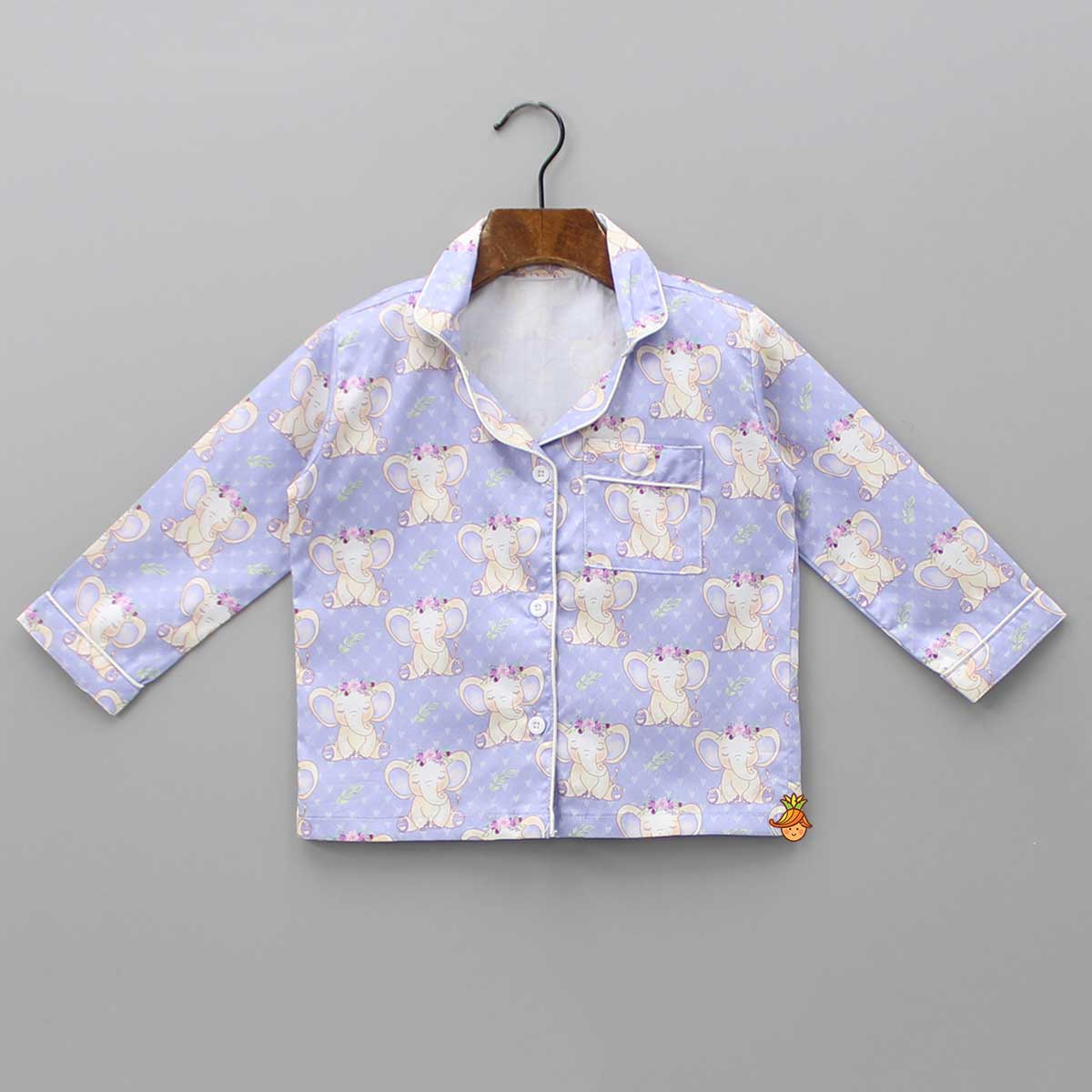 Pre Order: Cute Printed Lilac Sleepwear