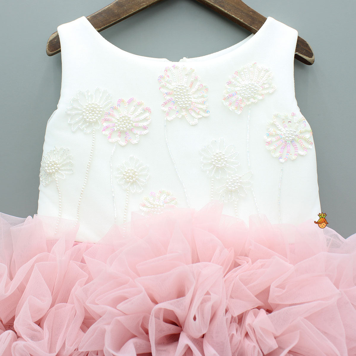 Beautiful Cut Dana And Sequins Work Ruffled Dress