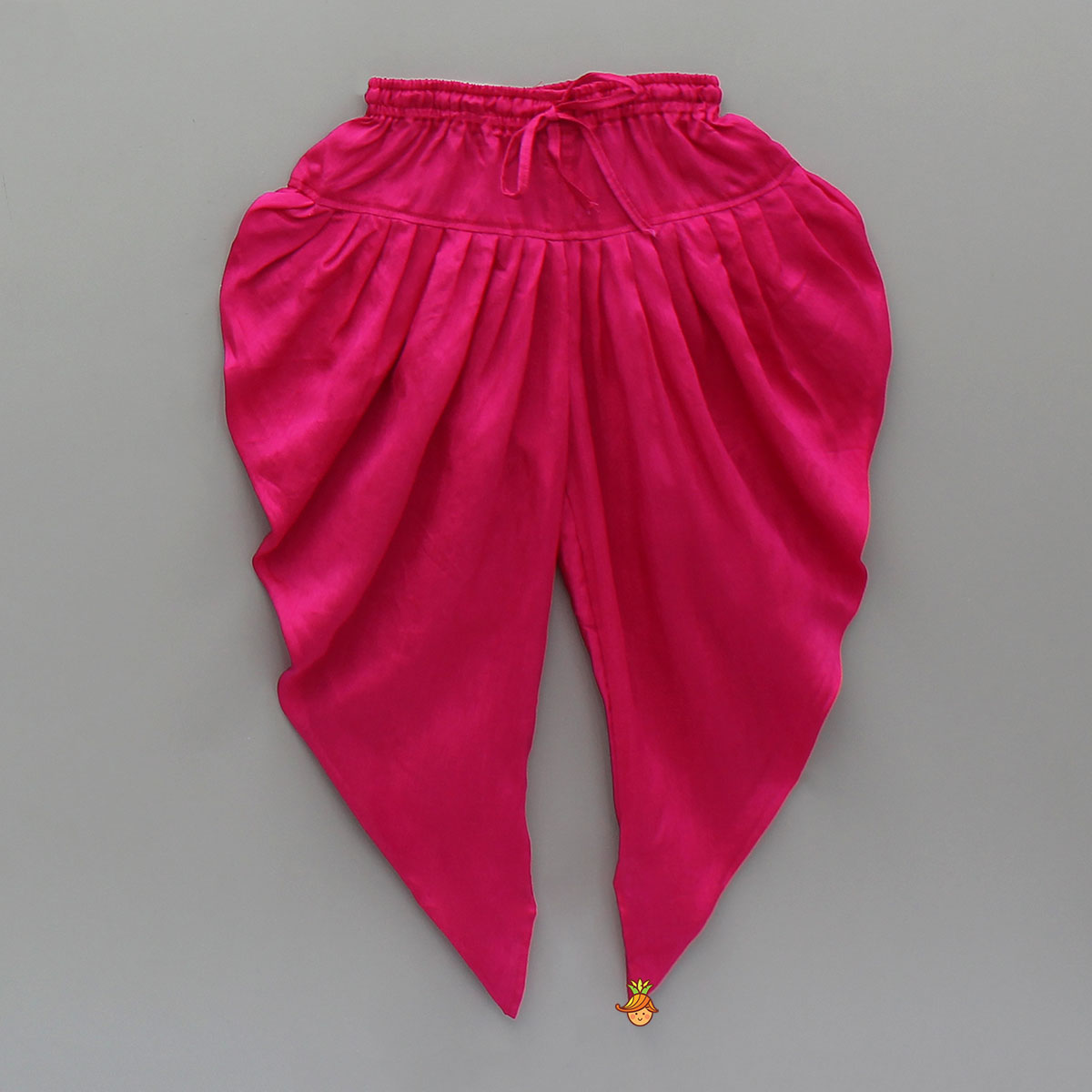 Pre Order: Embroidered Yoke Tassels Enhanced Pink Kurti And Dhoti