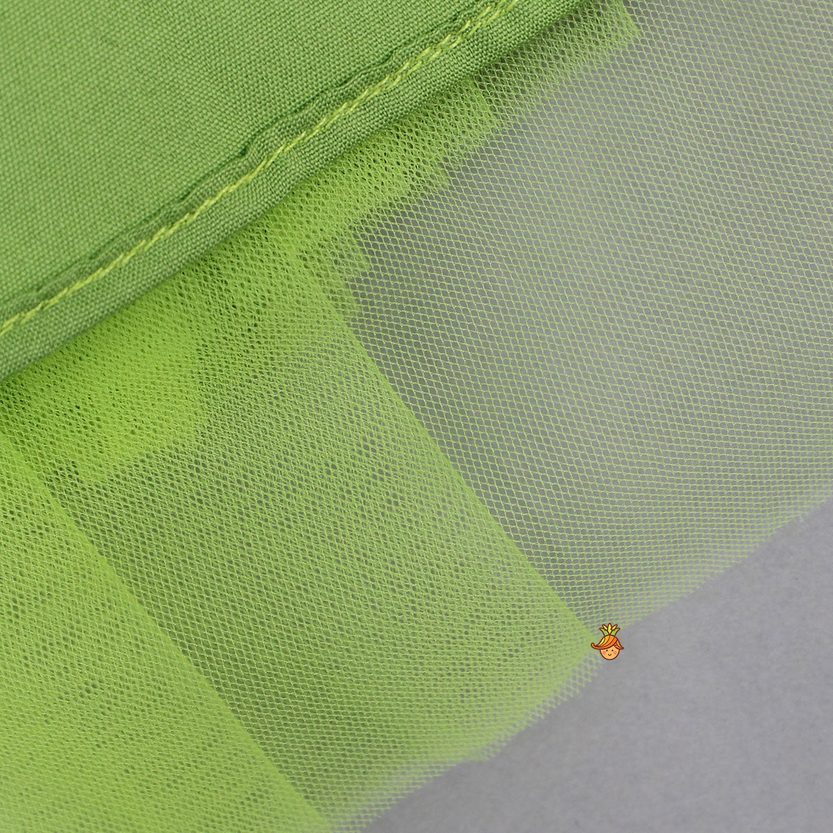Pre Order: Contrasting Rose Adorned One Shoulder Green Dress With Matching Knot Detail Hair Band