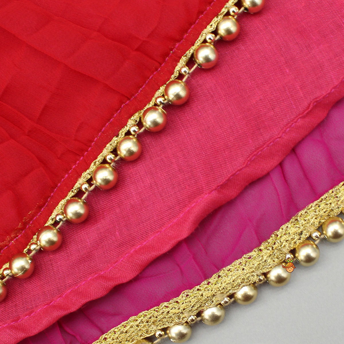 Pre Order: Dual Tone Embroidered Sleeves Kurti