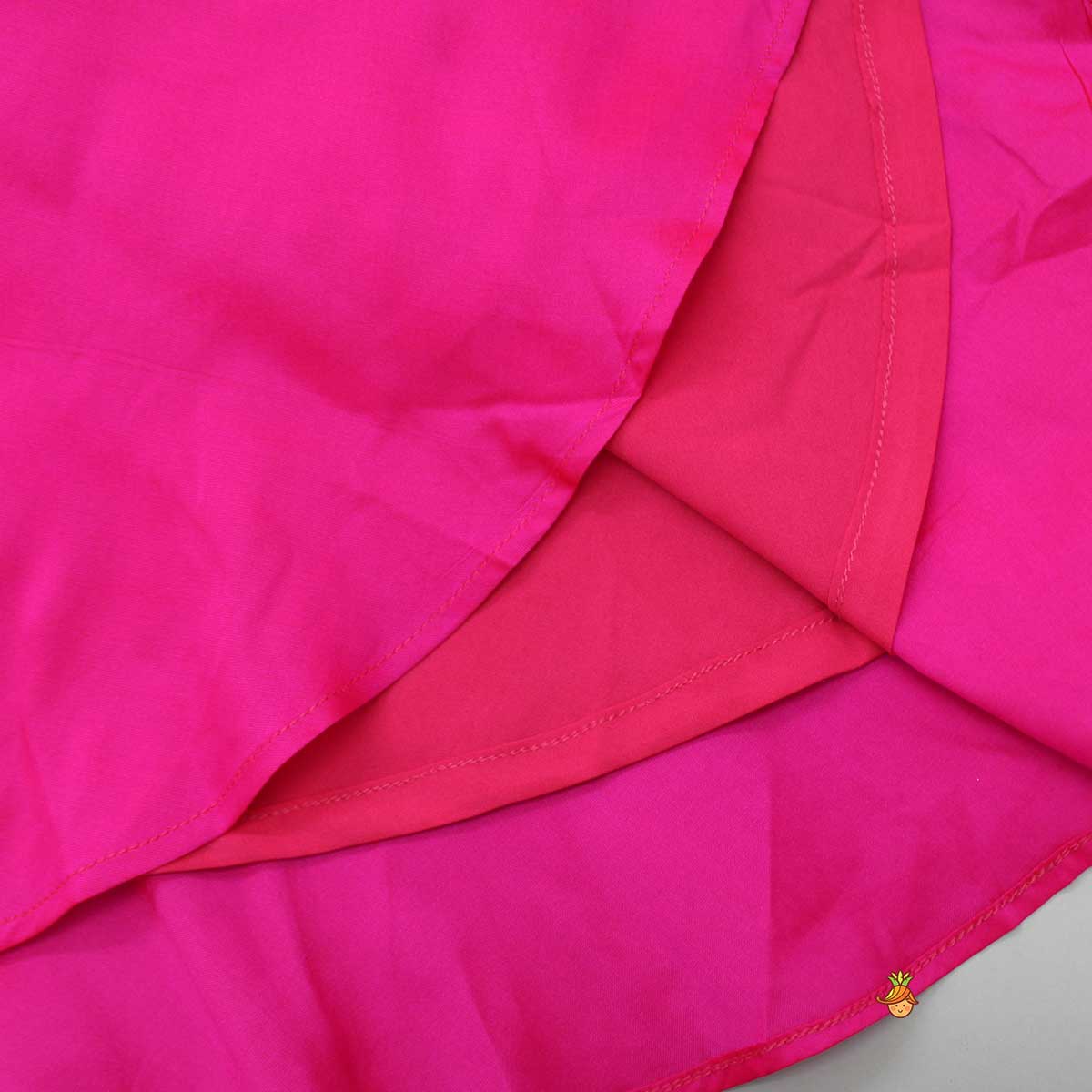 Heavy Embroidered Neckline Pink Kurti And Dhoti With Dupatta