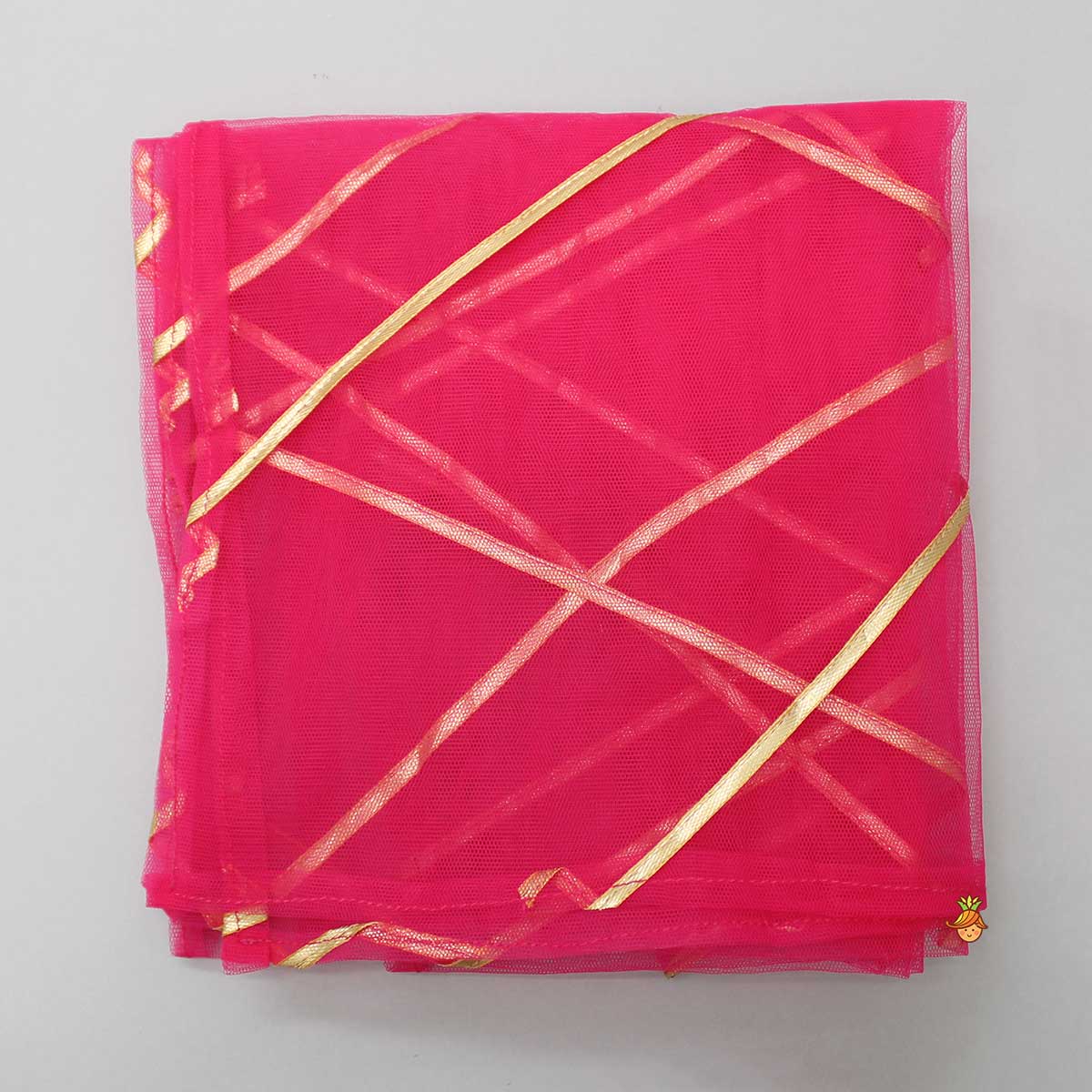 Heavy Embroidered Neckline Pink Kurti And Dhoti With Dupatta