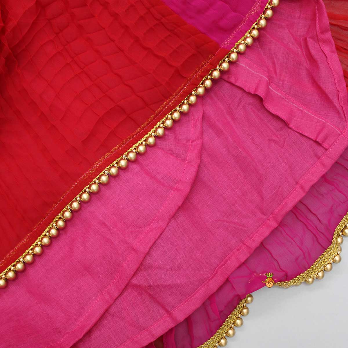 Dual Tone Embroidered Sleeves Kurti