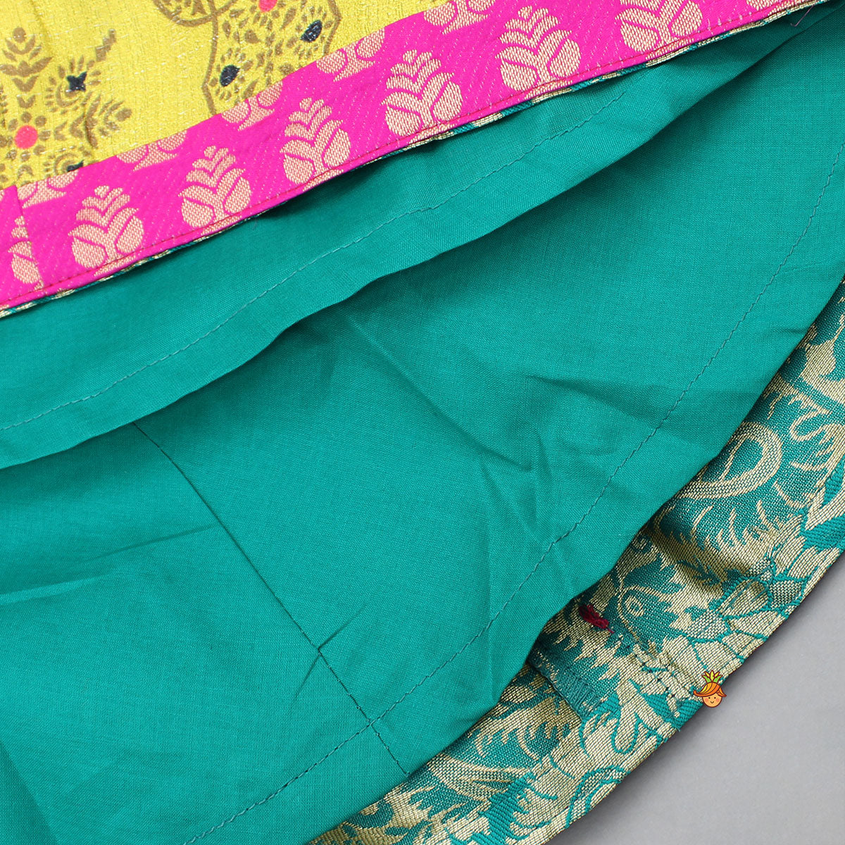 Pre Order: Gorgeous Brocade Anarkali And Yellow Dupatta