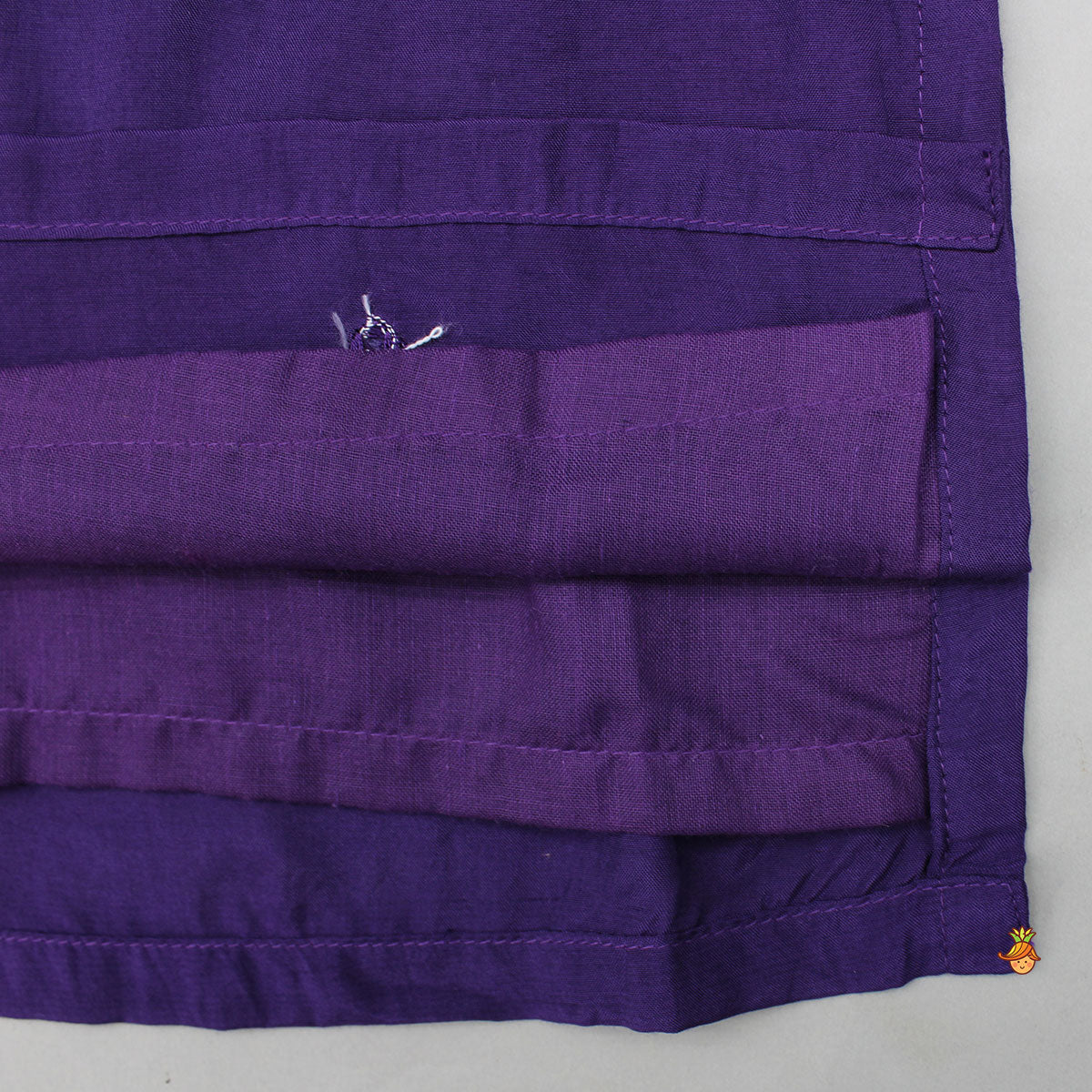 Pre Order: Purple Faux Mirror Work Kurta With Pyjama
