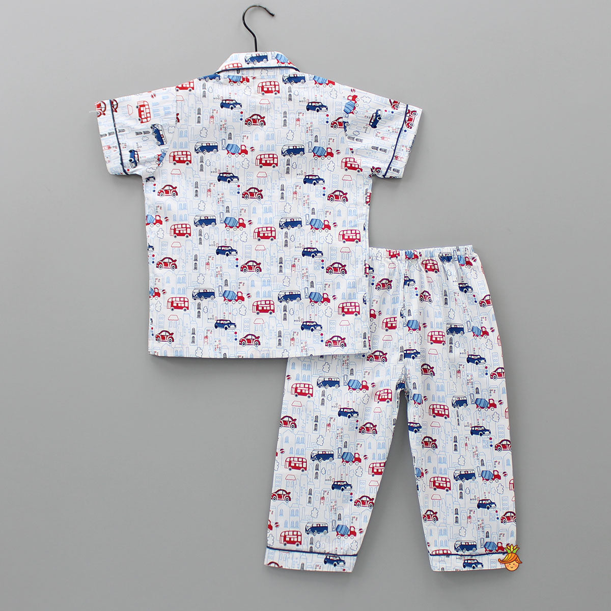 Pre Order: Car Printed Multicolour Sleepwear