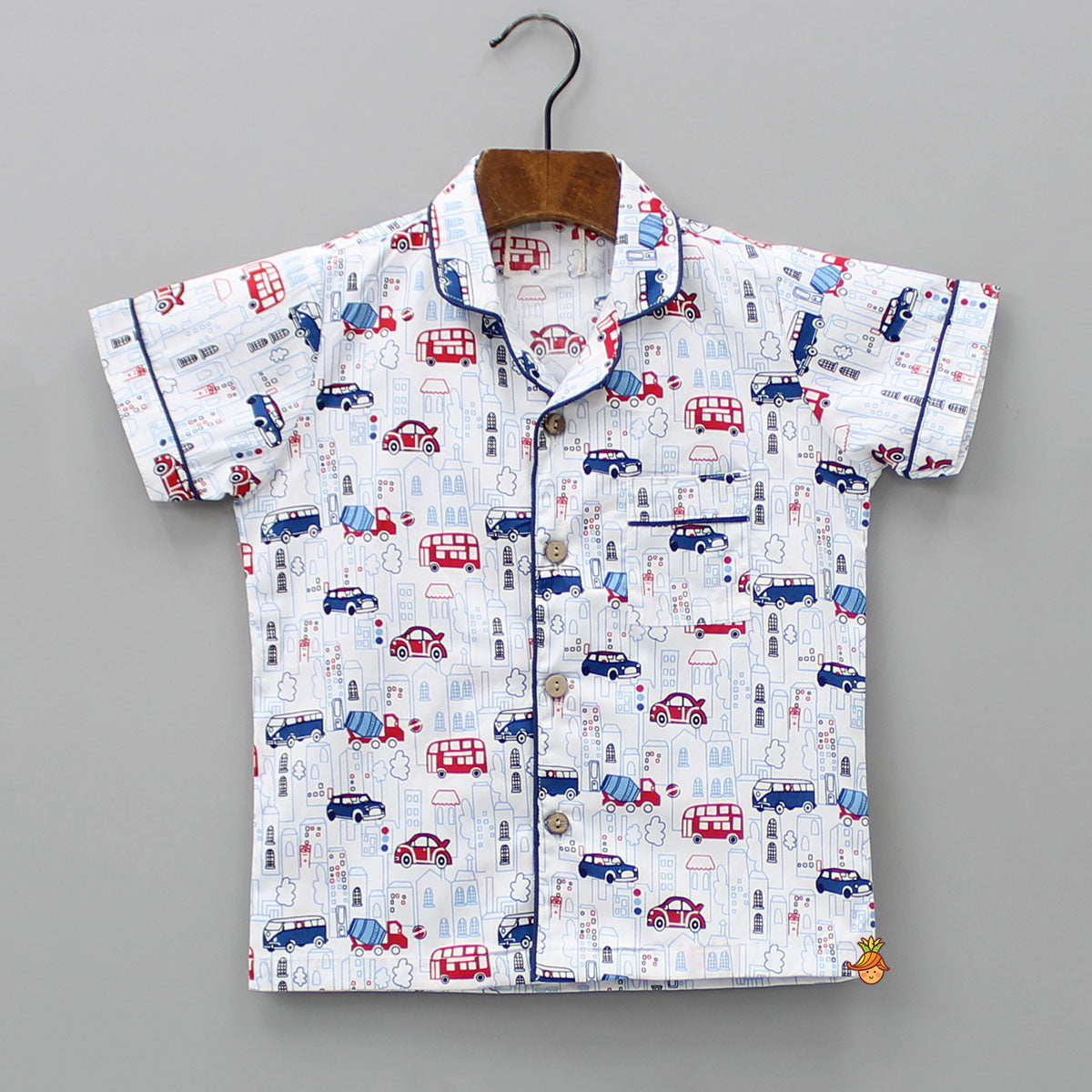 Pre Order: Car Printed Multicolour Sleepwear