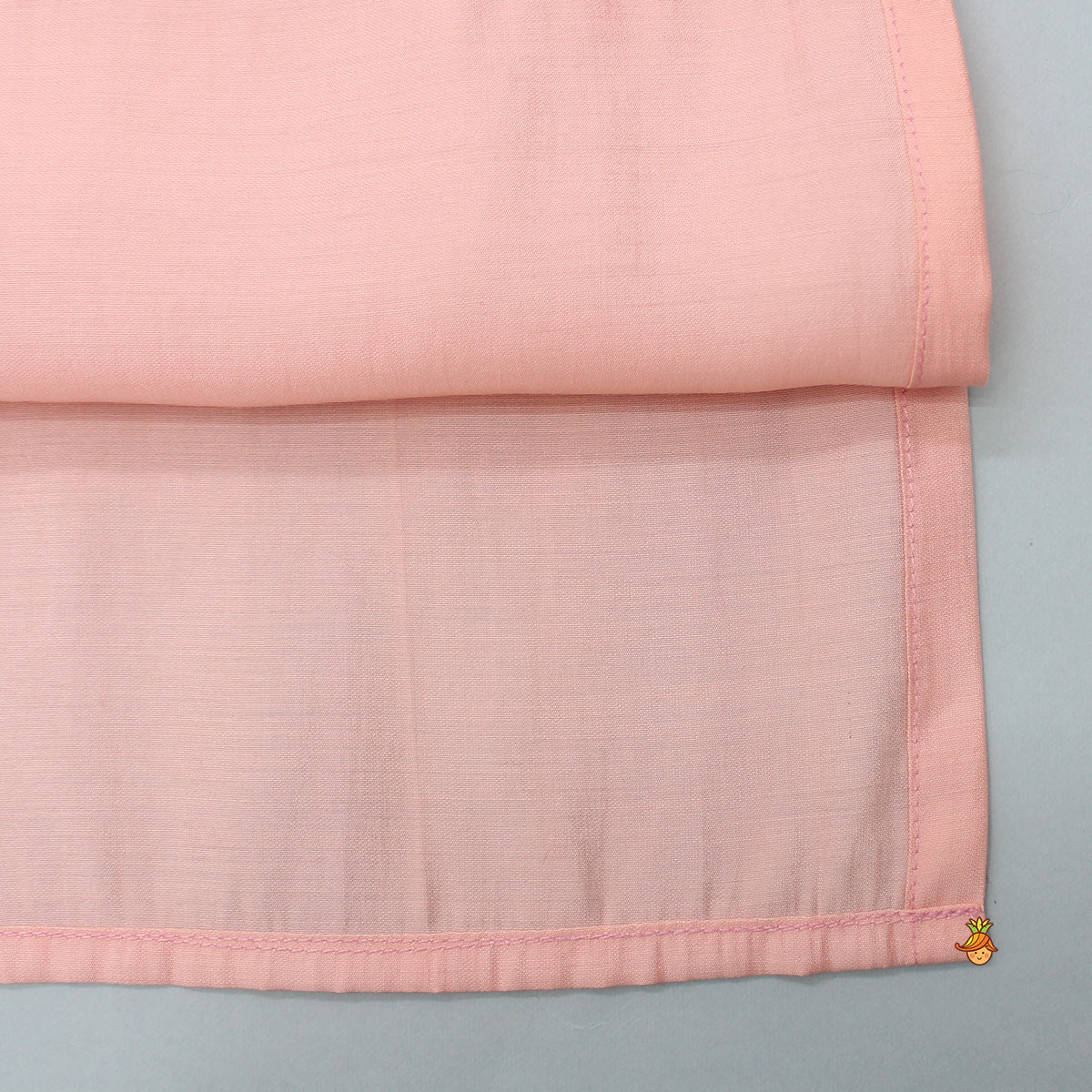 Pre Order: Peach Kurta With Brocade Jacket And Pyjama