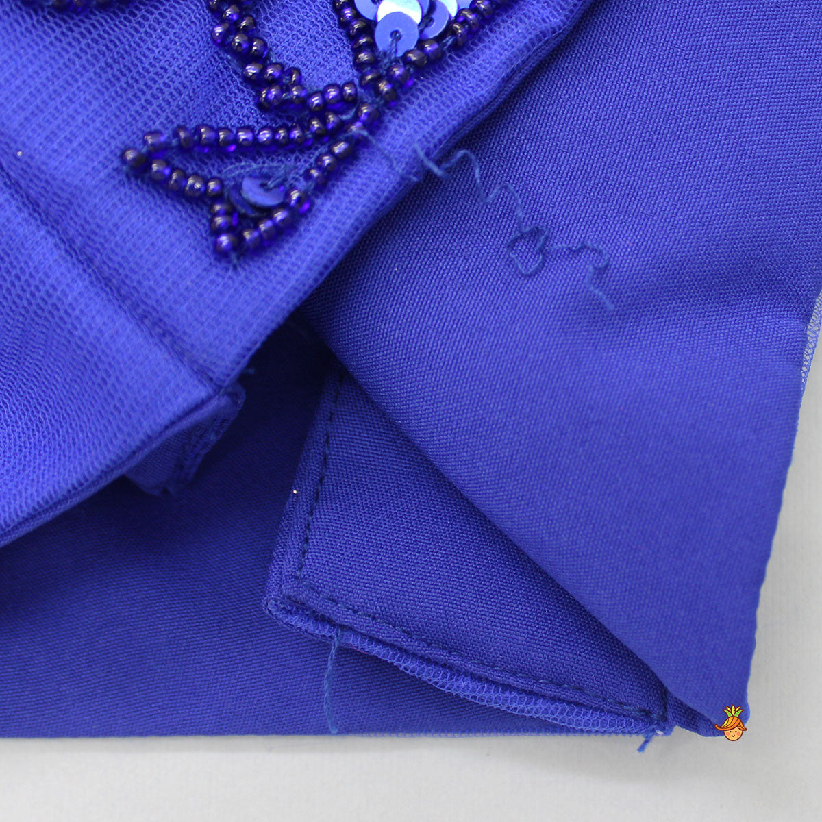 Pre Order: Heavy Embroidered Blue Top And Colour Block Lehenga With Stylish Dupatta