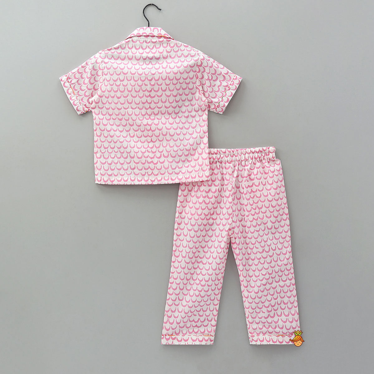 Pre Order: Moon Printed Pink Top And Pyjama