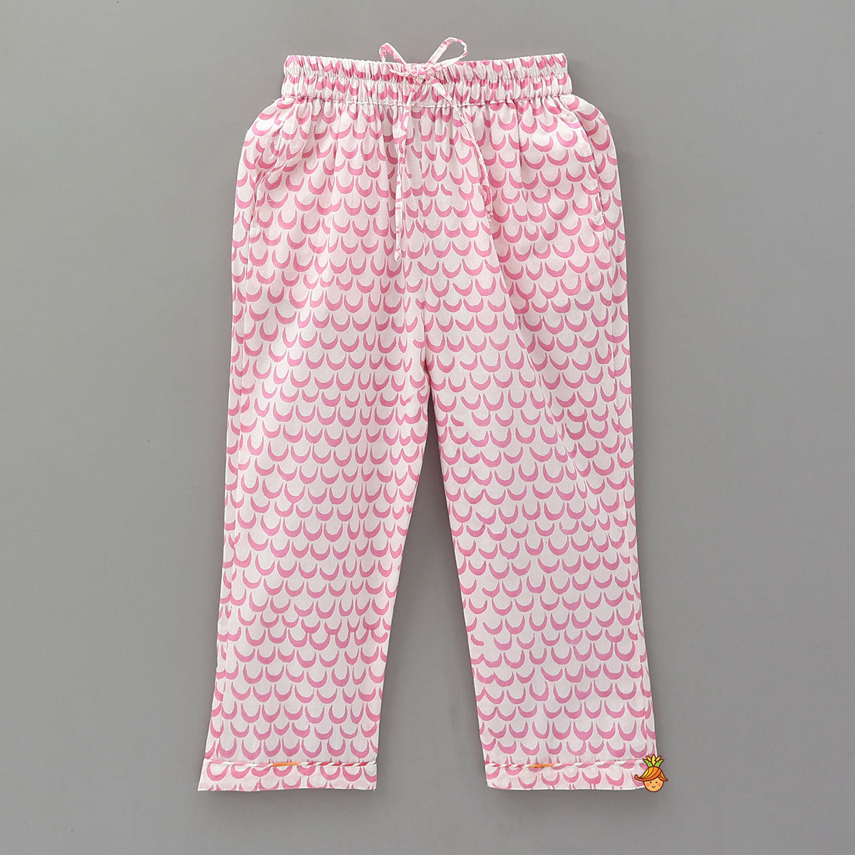 Pre Order: Moon Printed Pink Top And Pyjama