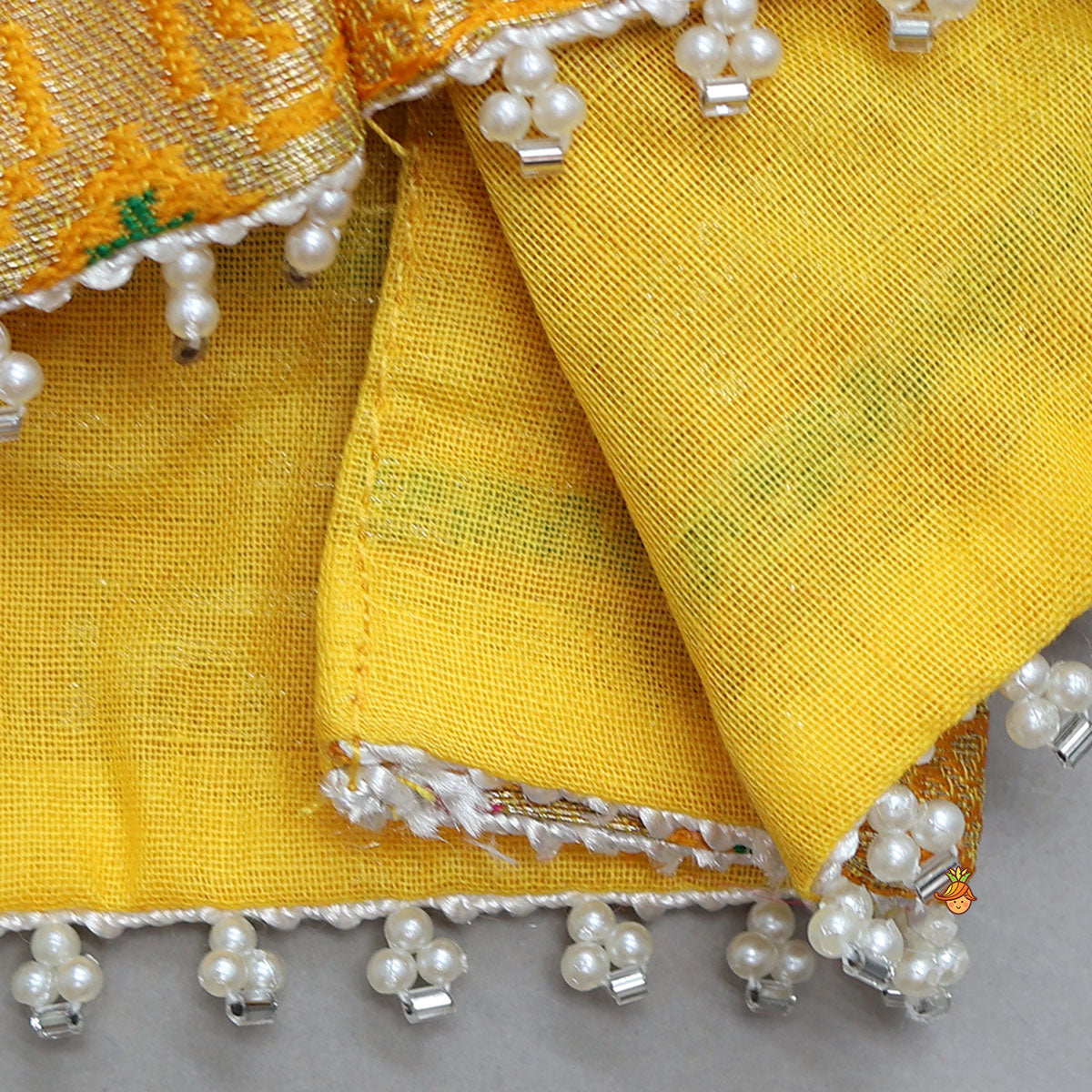 Pre Order: Front Open Brocade Top And Lehenga