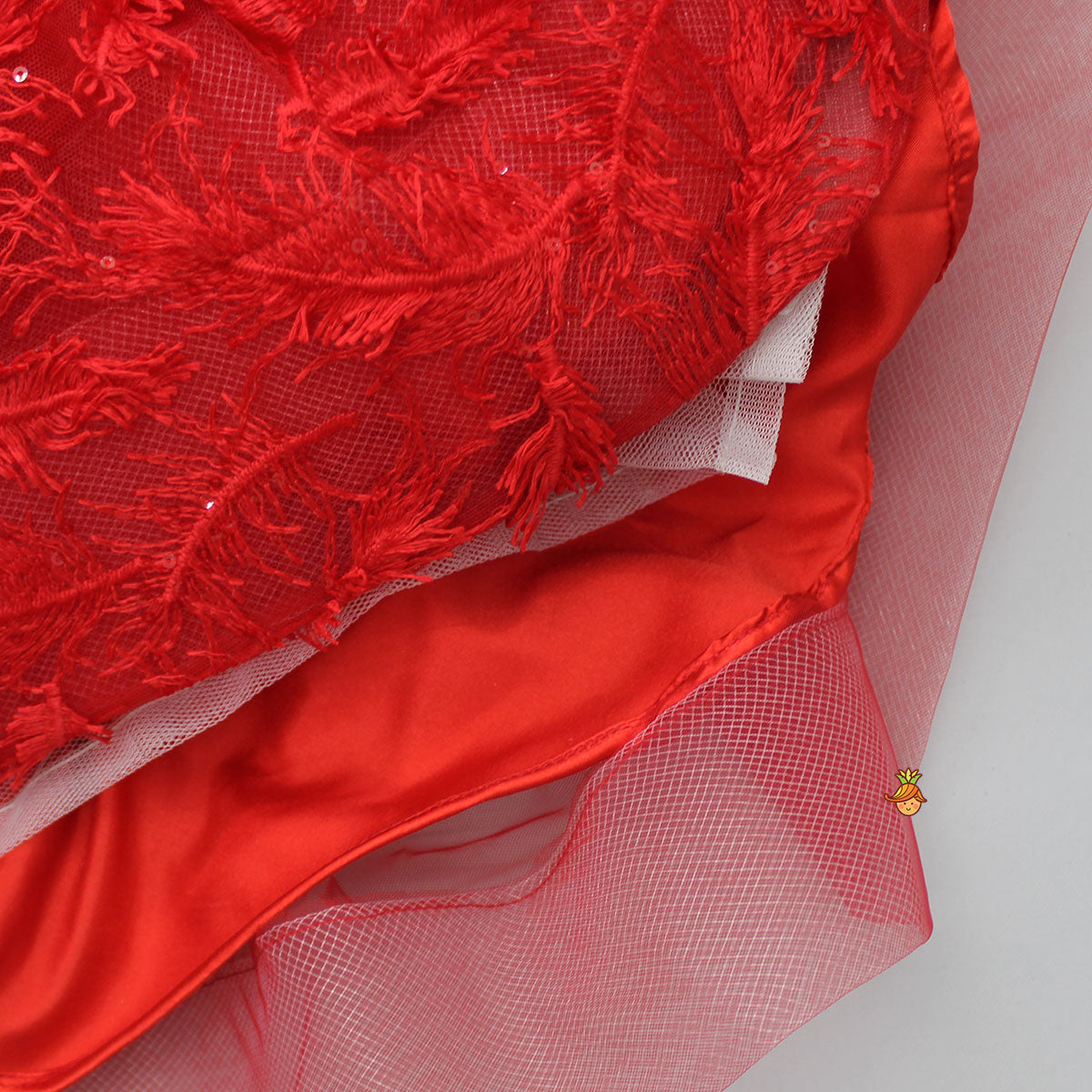 Stylish Sleeves Exquisite Red Dress With Head Band