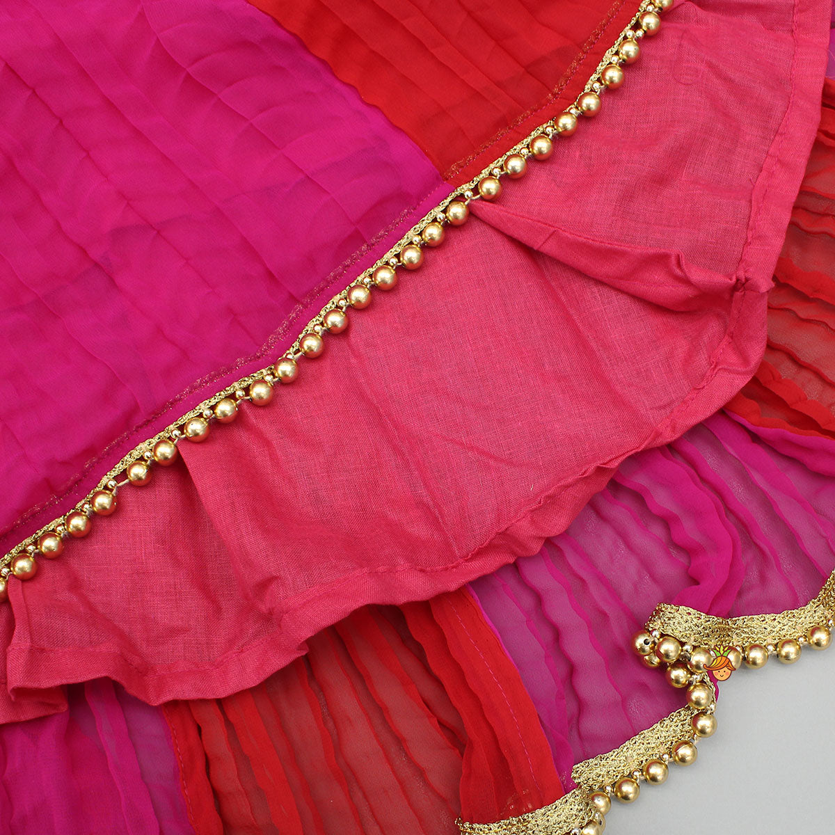 Pre Order: Dual Tone Embroidered Cap Sleeves Kurti