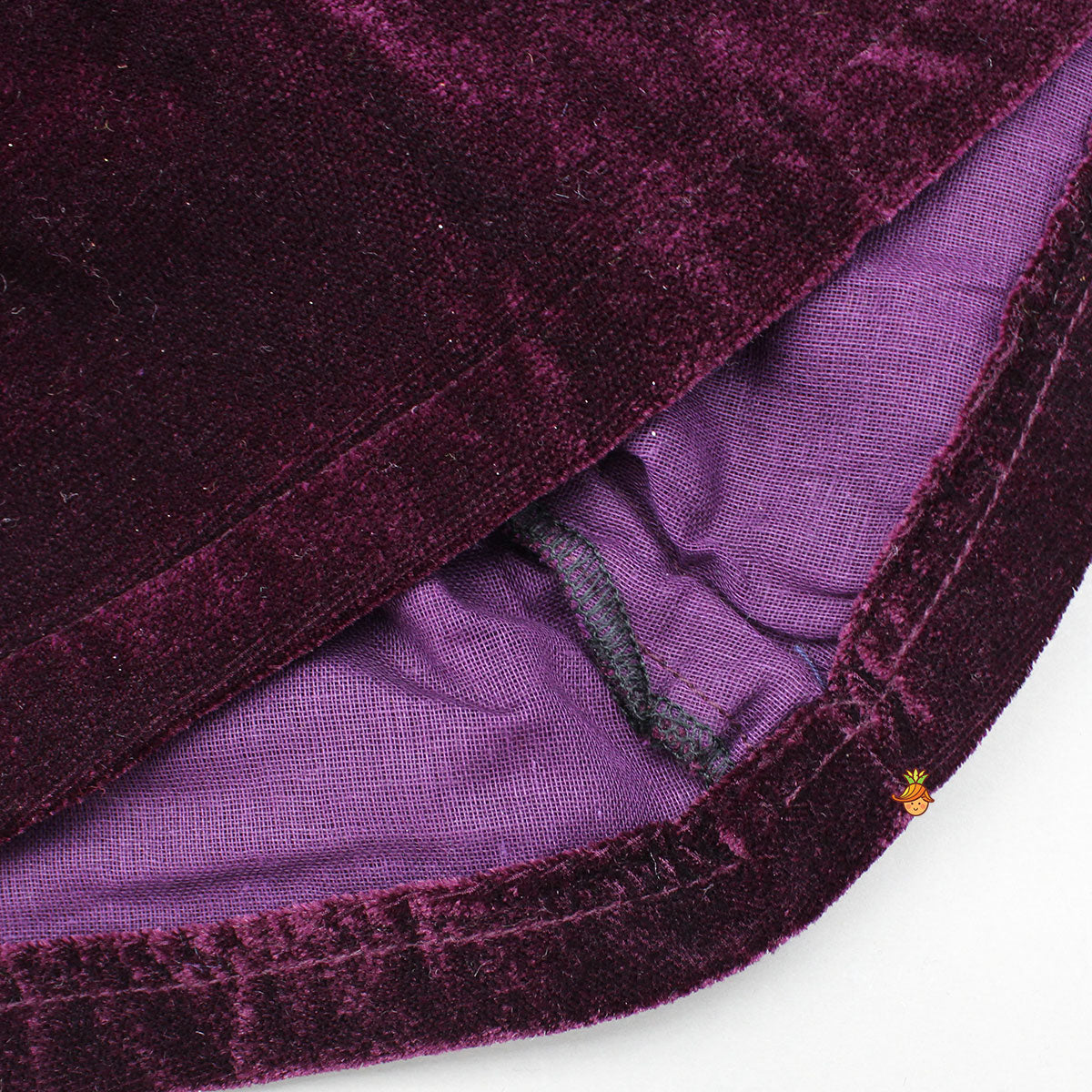 Pre Order: Velvet Mirror And Lace Work Kurti With Salwar