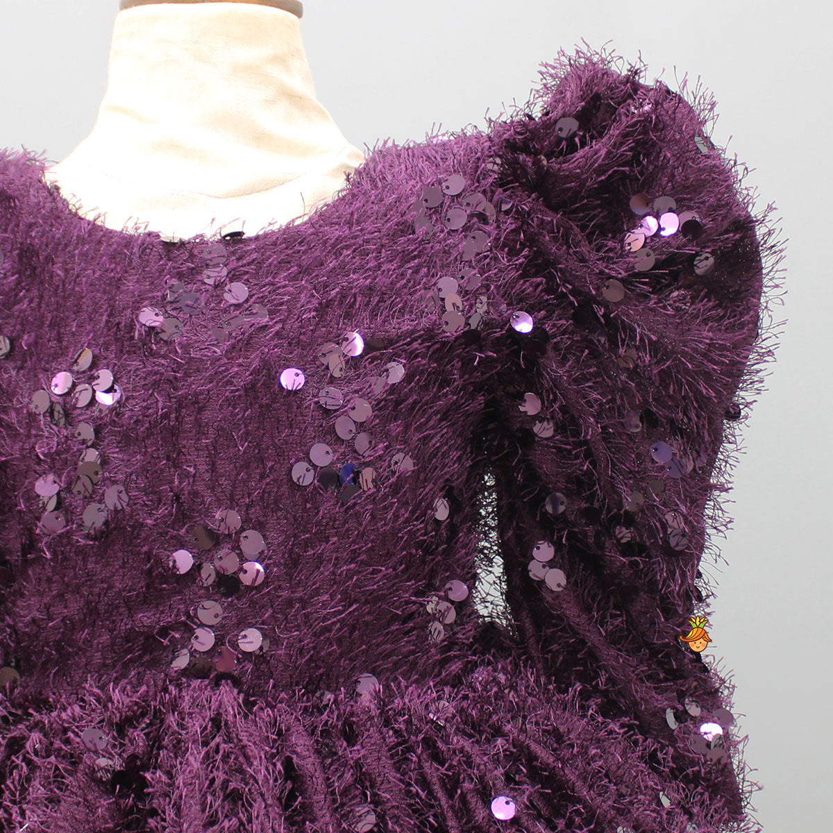 Stylish Sleeves Exquisite Wine Dress With Hair Clip