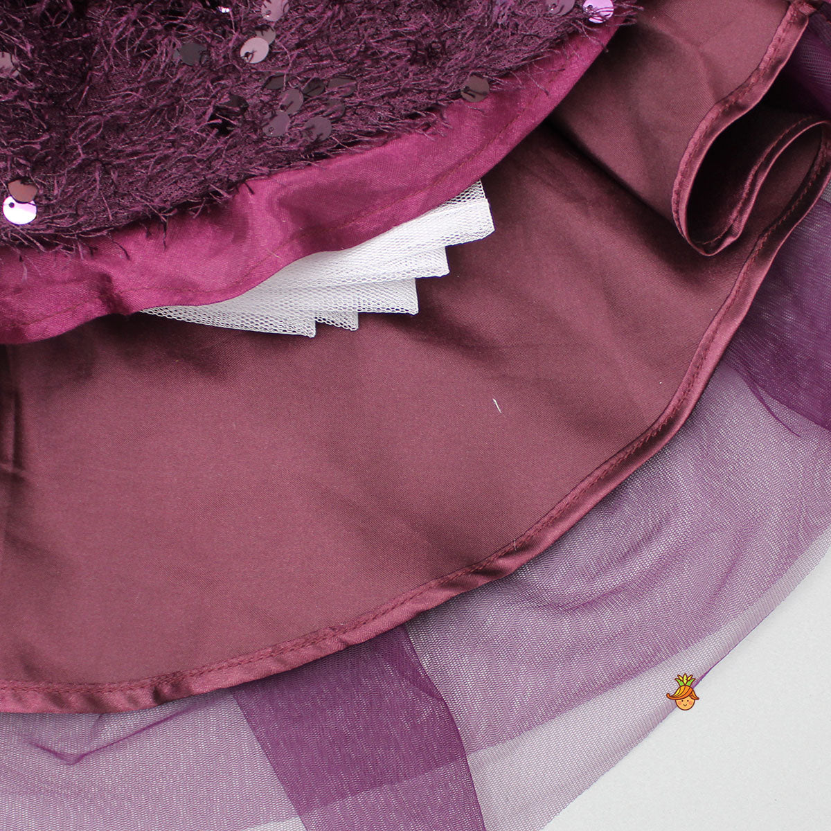 Stylish Sleeves Exquisite Wine Dress With Hair Clip