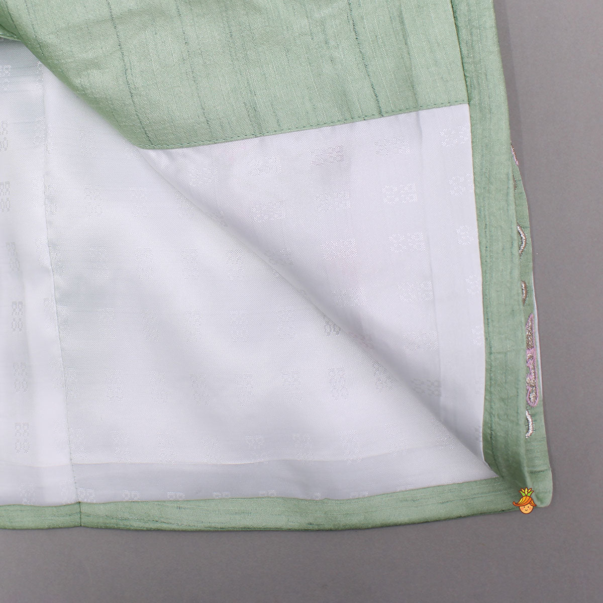 Pre Order: Green Zari And Thread Embroidered Sherwani With Pyjama