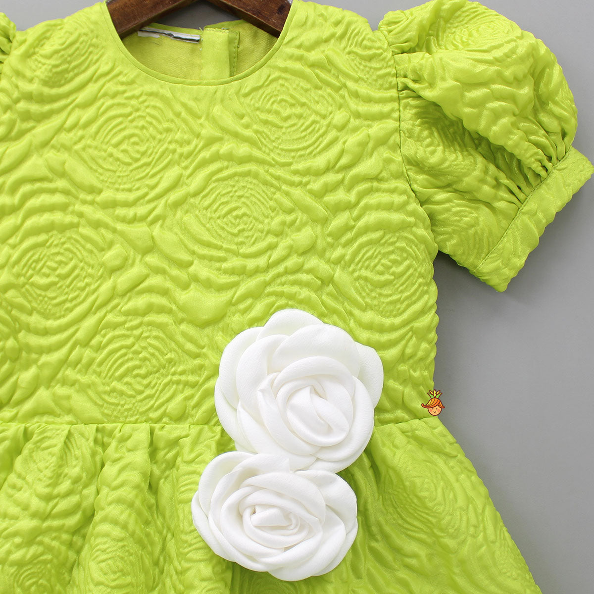 Pre Order: Green Embossed Dress